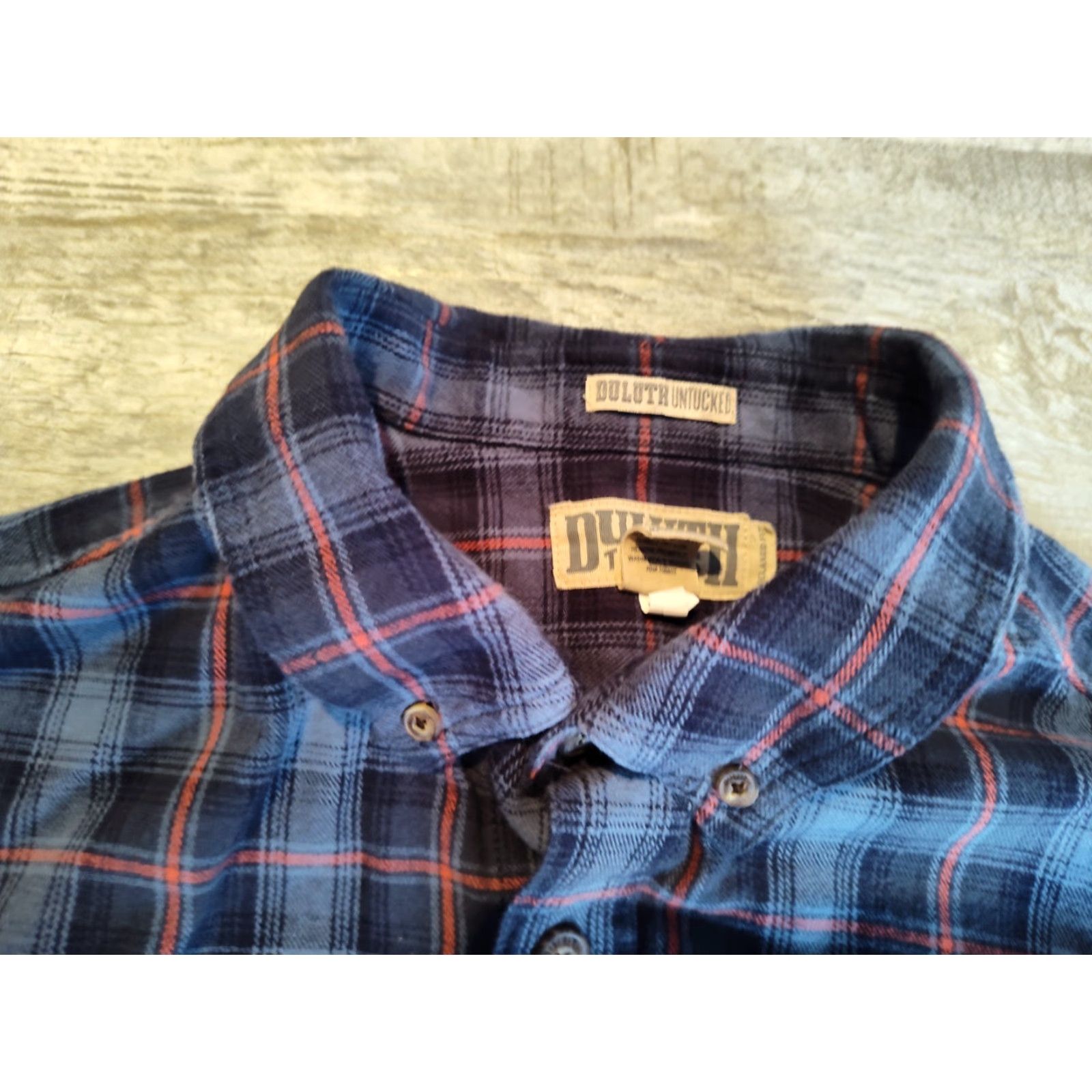 CO Duluth Trading Co Flannel Shirt Men's XL Button-Up Long Sleeve Blue Check Relaxed Fit Outdoor Workwear Size US XL / EU 56 / 4 - 7 Thumbnail