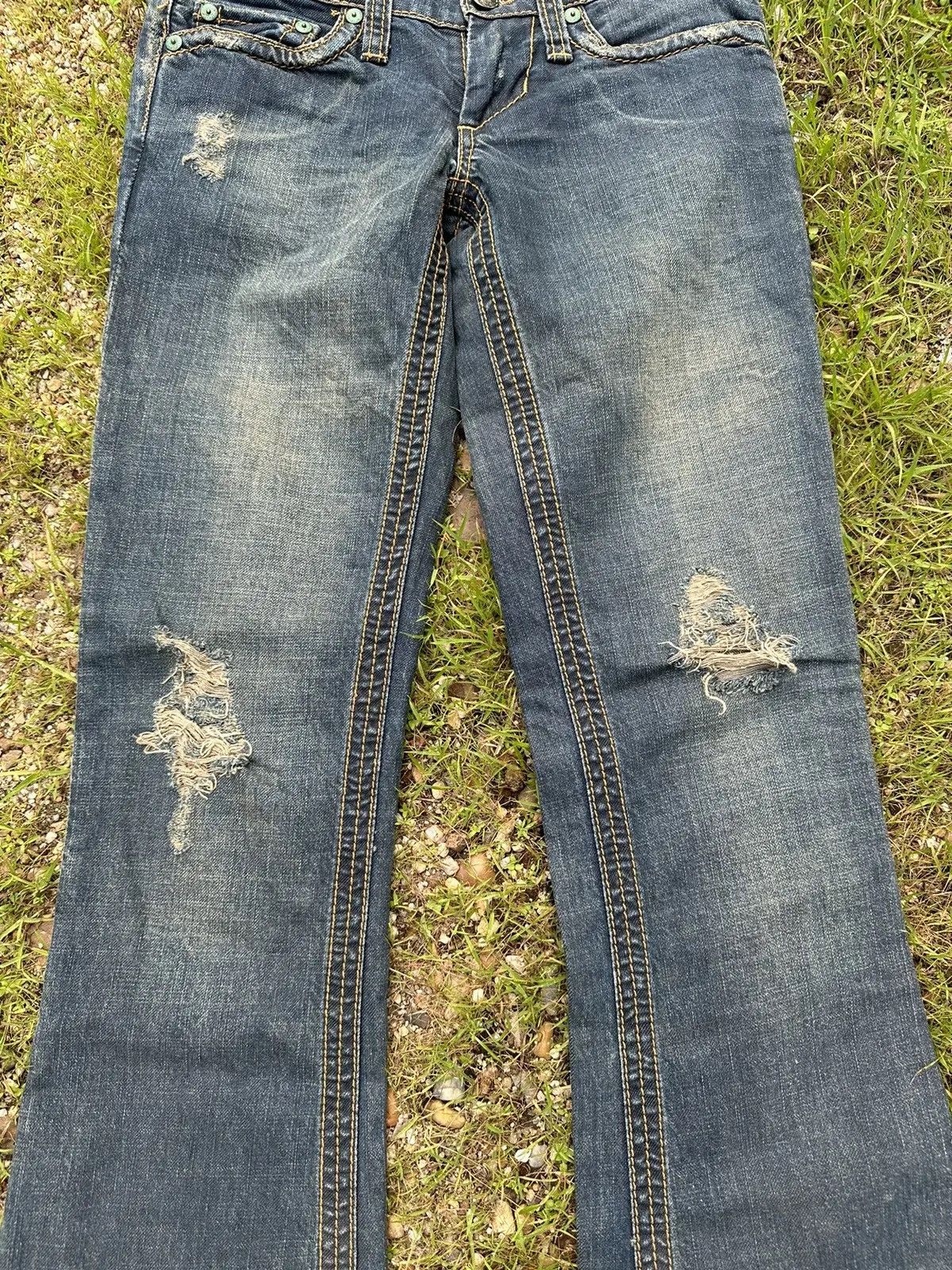 Cherokee CHEKORE JAPANESE BRAND DENIM RIPPED FLARED JEANS PANTS Size US 29 - 2 Thumbnail