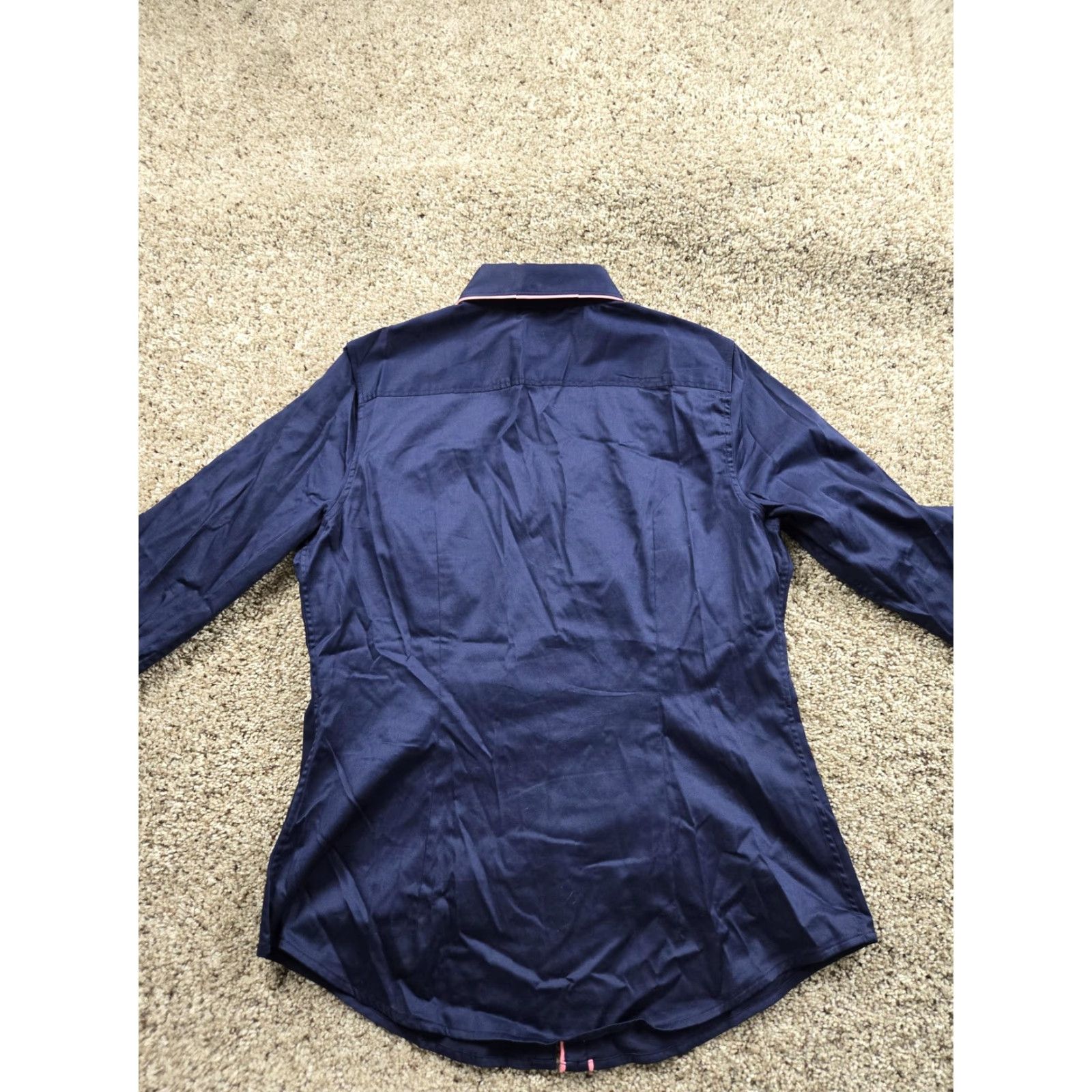 Banana Republic Banana Republic Shirt Womens 12 Navy Lilly Collection Piped Button Front Stretch Knit Cotton Spandex Casual Solid Long Sleeve Womens Bag? Size XL / US 12-14 / IT 48-50 - 7 Thumbnail