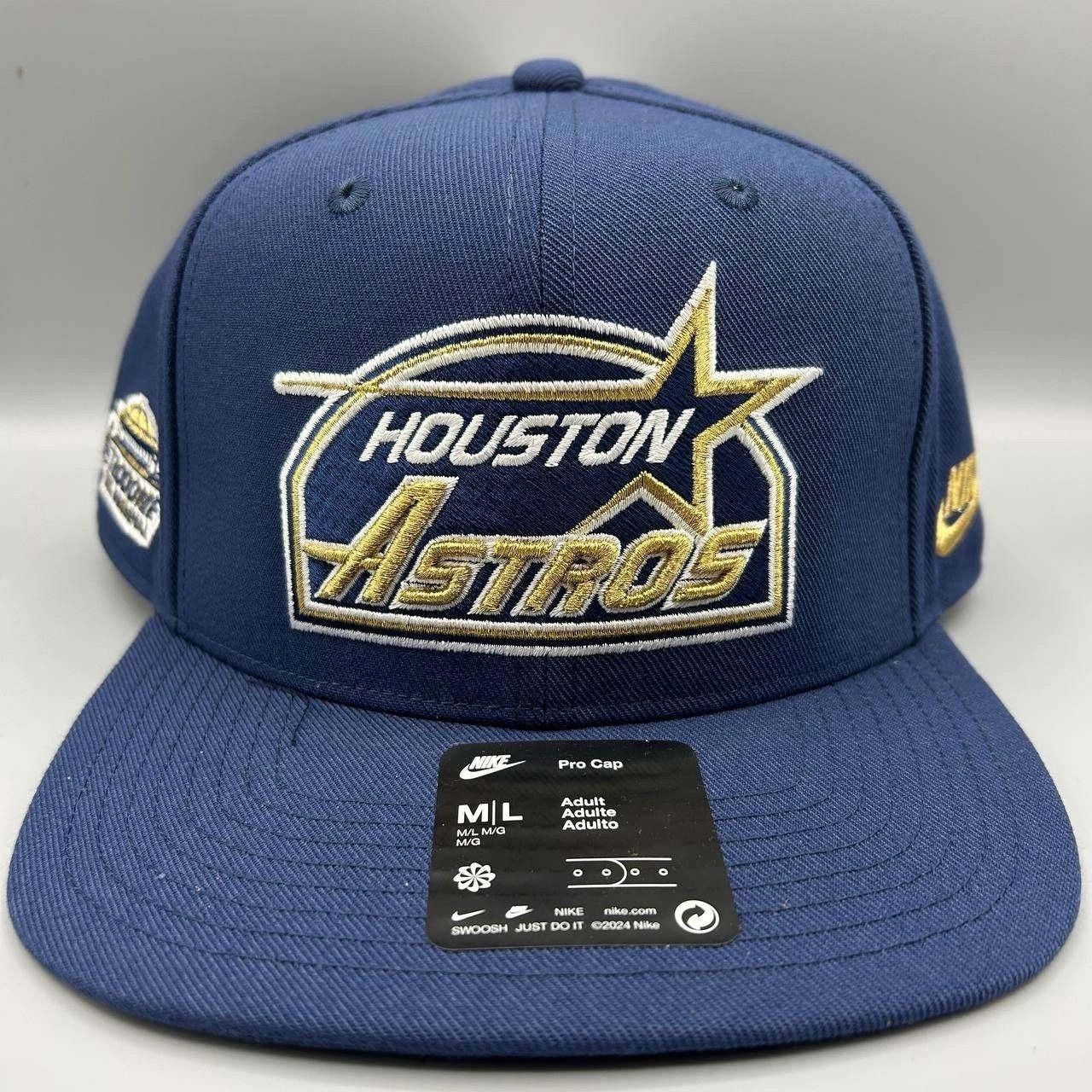 Nike Houston Astros x Nike Pro Hat Men M-L Dri-Fit Snap Back Cap Size ONE SIZE - 1 Thumbnail