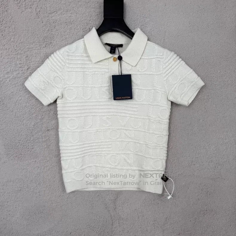 Louis Vuitton Louis Vuitton Towel fabric embossed logo short sleeve polo Size S / US 4 / IT 40 - 1 Thumbnail