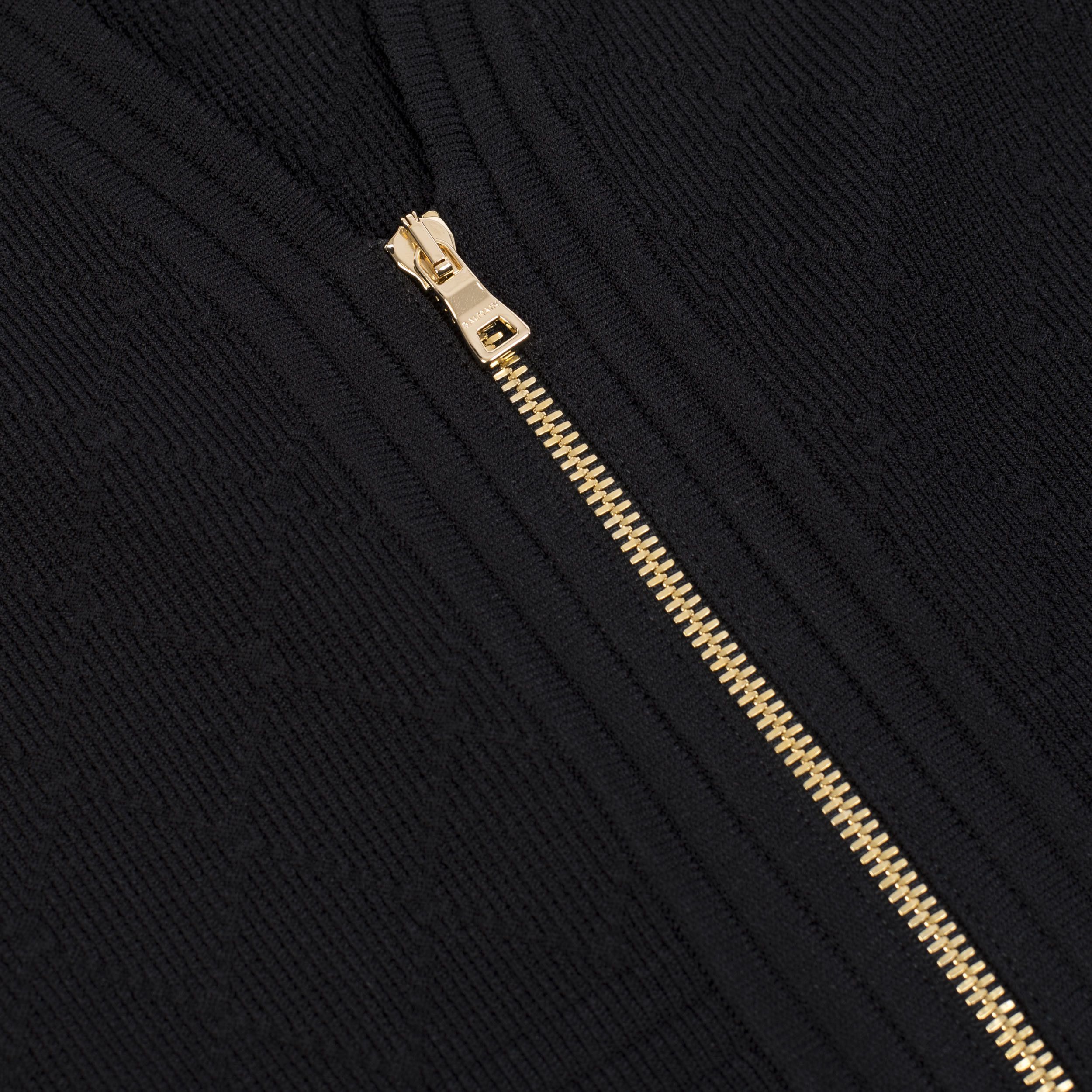 Balmain Short Black Knit Dress With Gold-tone Zip Fastening Size M / US 6-8 / IT 42-44 - 11 Thumbnail