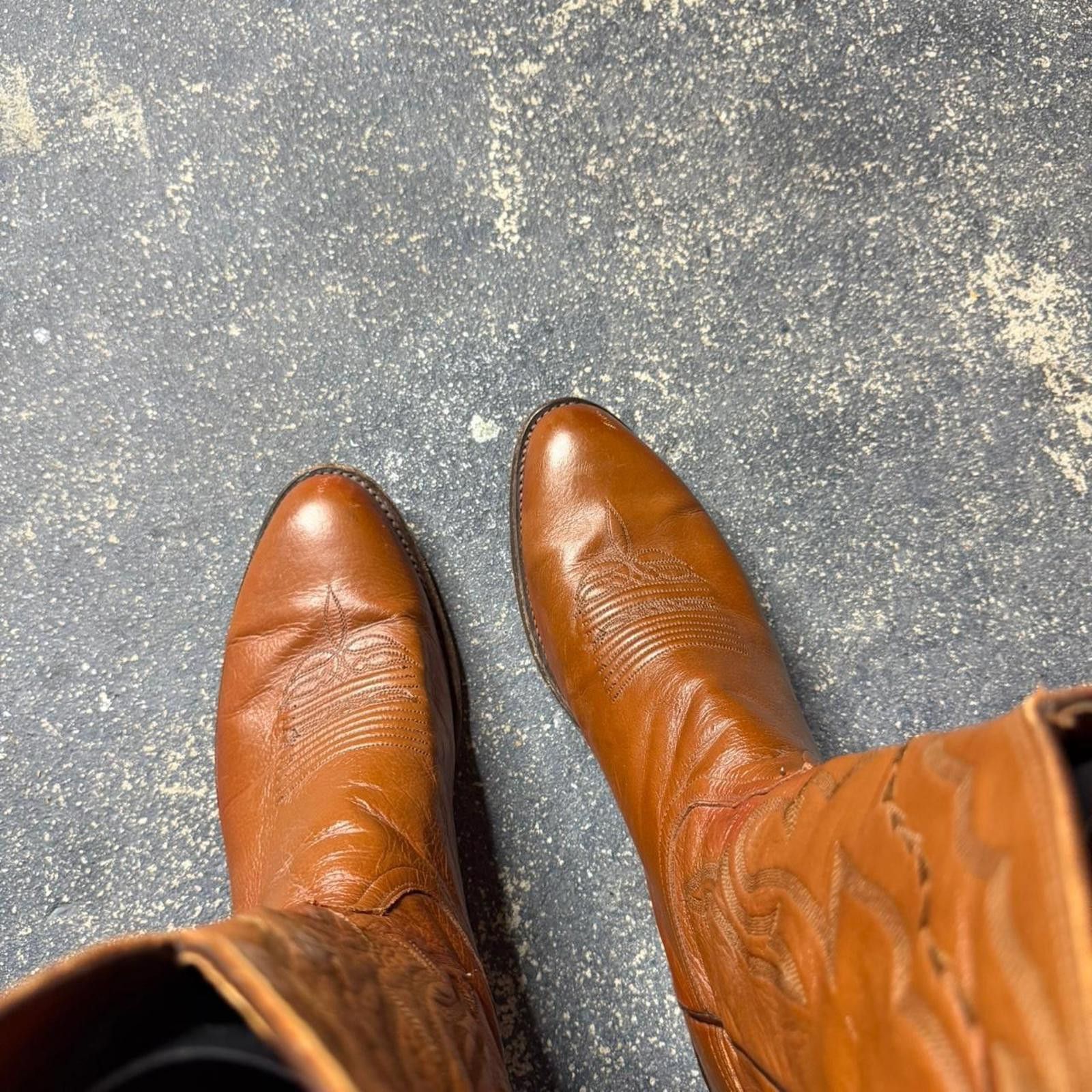 Other Vintage Lucheses Brown Cowboy Boots Size US 11.5 / EU 44-45 - 4 Thumbnail