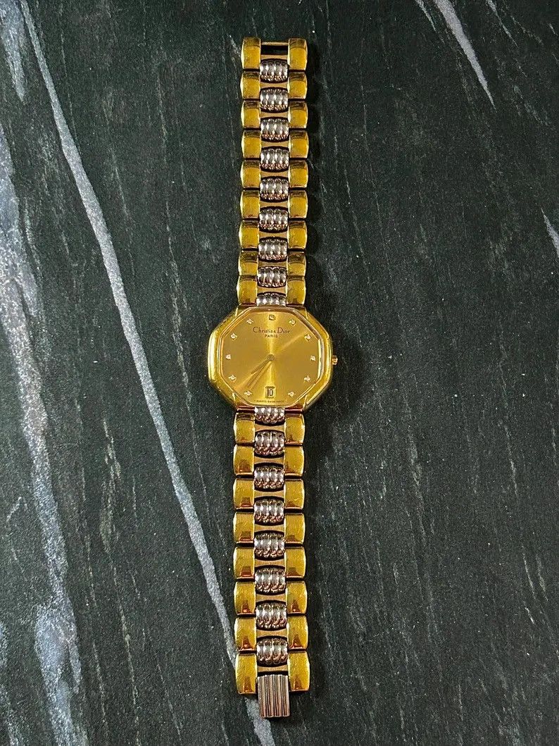 Dior Vintage Christian Dior Two Tone Octagon Womens Watch Size ONE SIZE - 5 Thumbnail