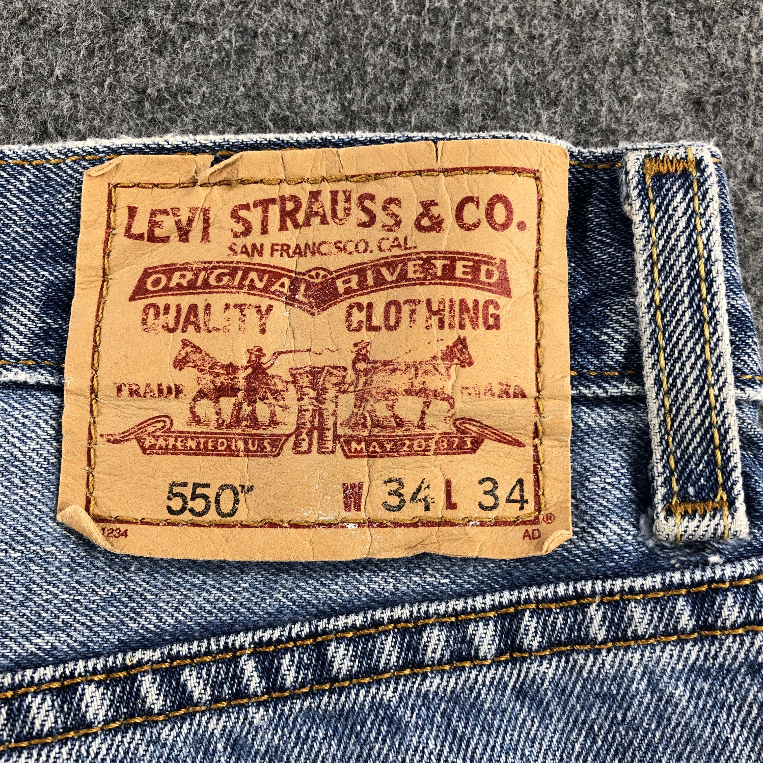 Levi's Vintage Blue Wash Levis 550 Jeans-J2003 Size US 35 - 5 Thumbnail