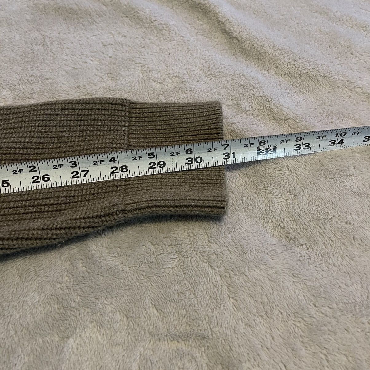 Springfield Springfield Men 2XL Brown Cotton 1/4 Zip Ribbed Knit Sweater Size US XXL / EU 58 / 5 - 10 Thumbnail