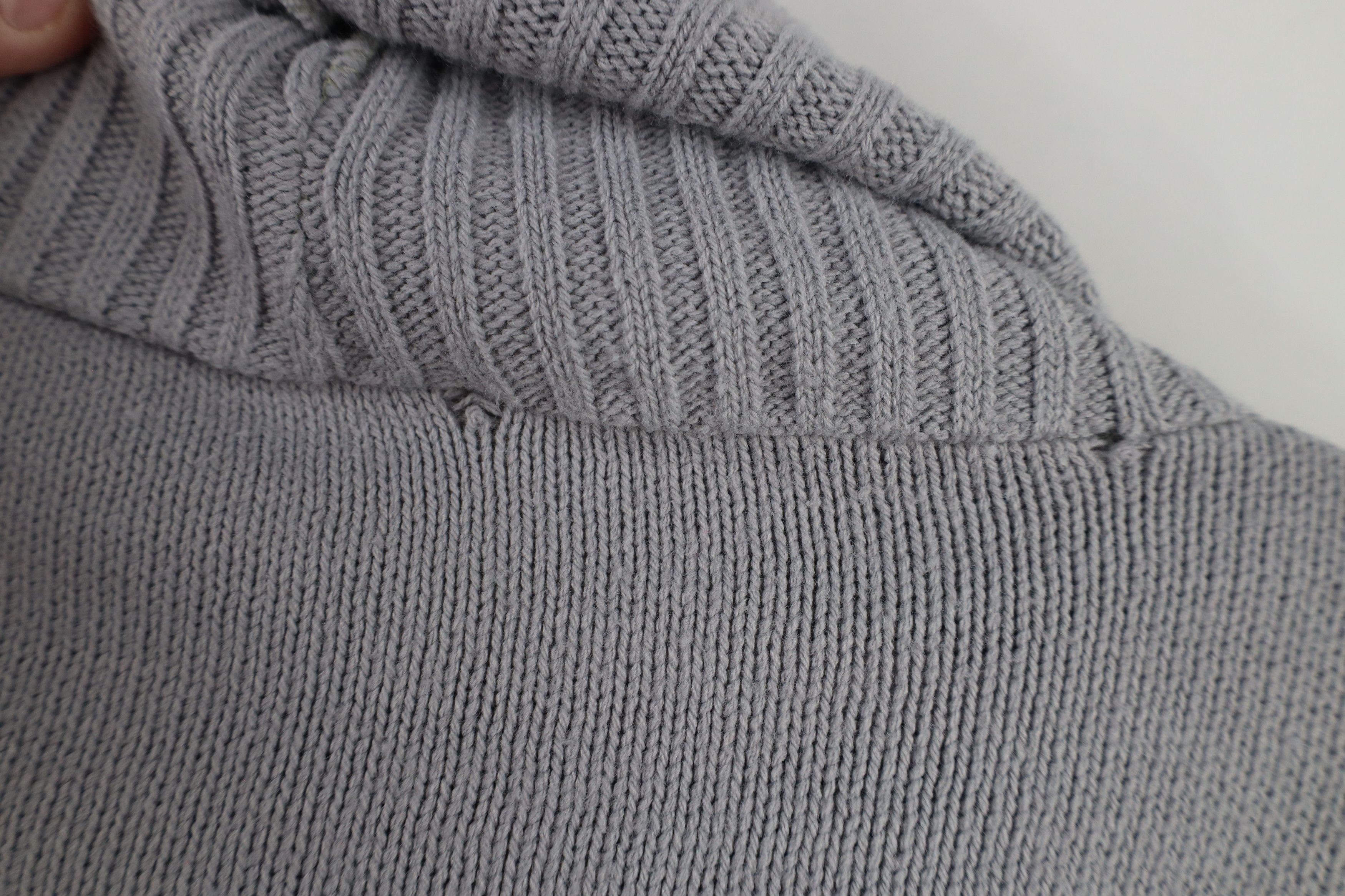 Vintage Vintage 70s Streetwear Tie Hem Turtleneck Sweater Gray USA Size M / US 6-8 / IT 42-44 - 7 Thumbnail