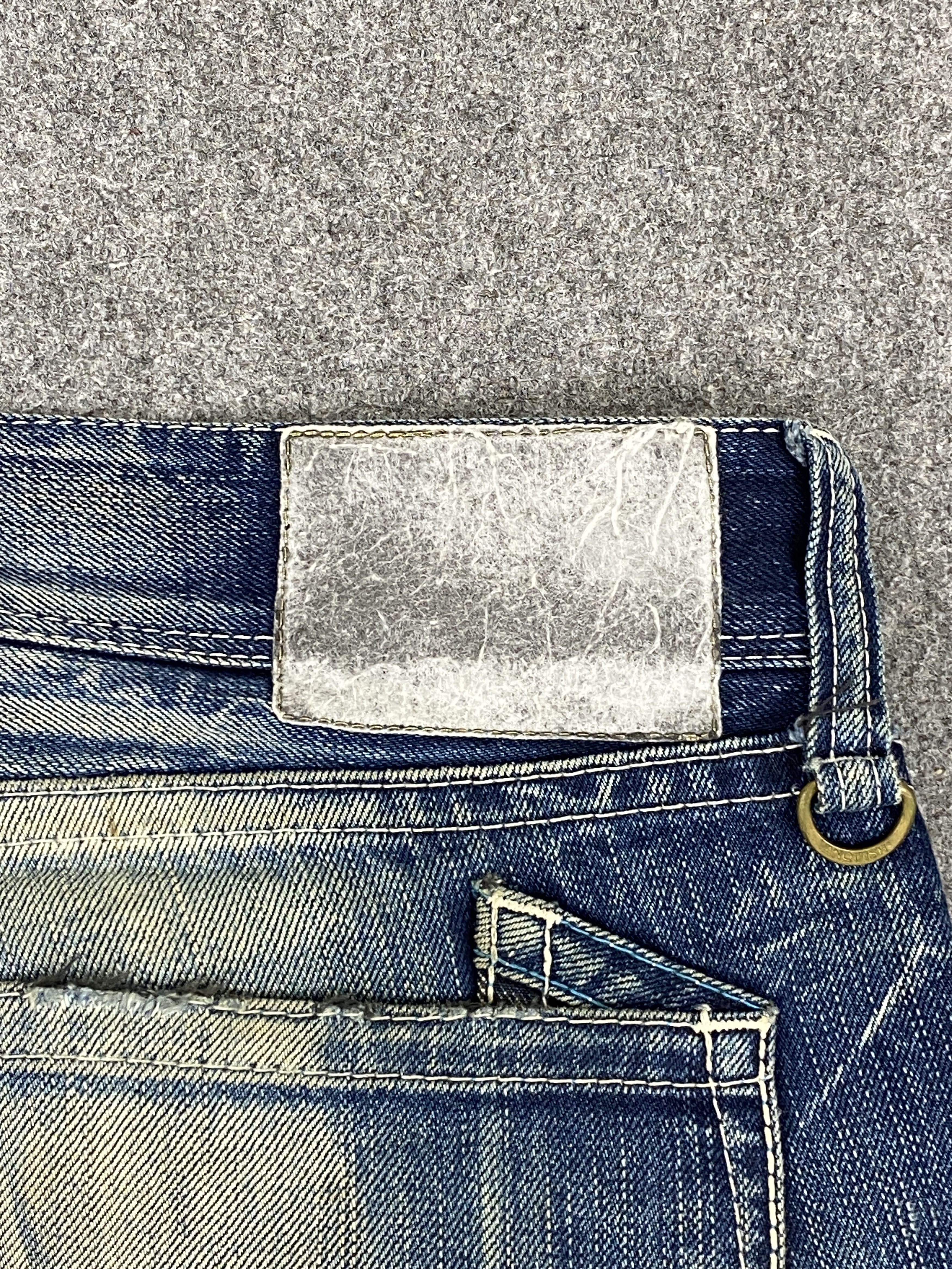 Japanese Brand × Vanquish × Vintage Vintage 90s Vanquish Gold Faded Blue Patch Work Jeans Size US 33 - 9 Thumbnail