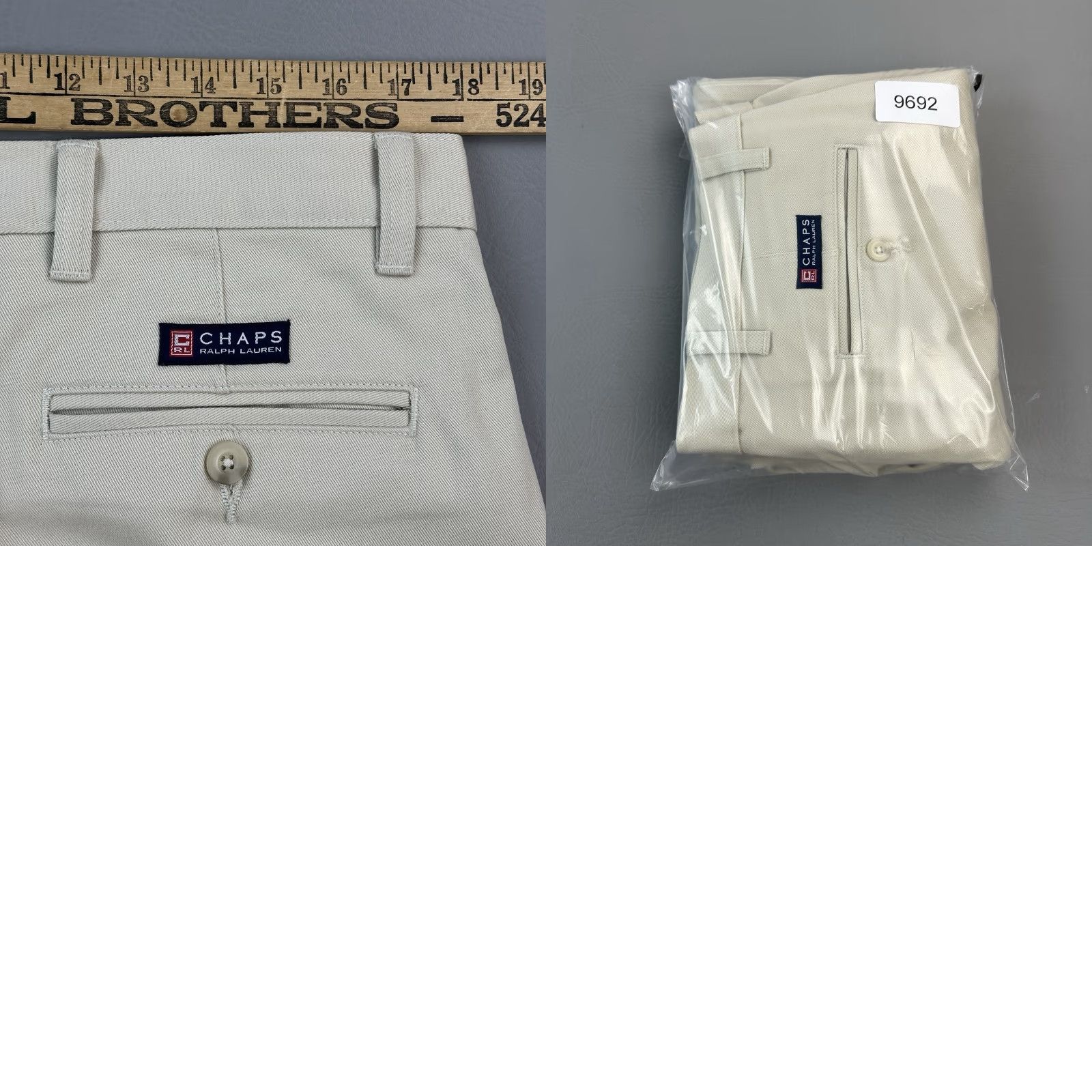 Chaps VINTAGE Chaps Ralph Lauren Pants Mens 36x30 Beige Pleated Cuffed Hem Preppy Size US 36 / EU 52 - 9 Thumbnail