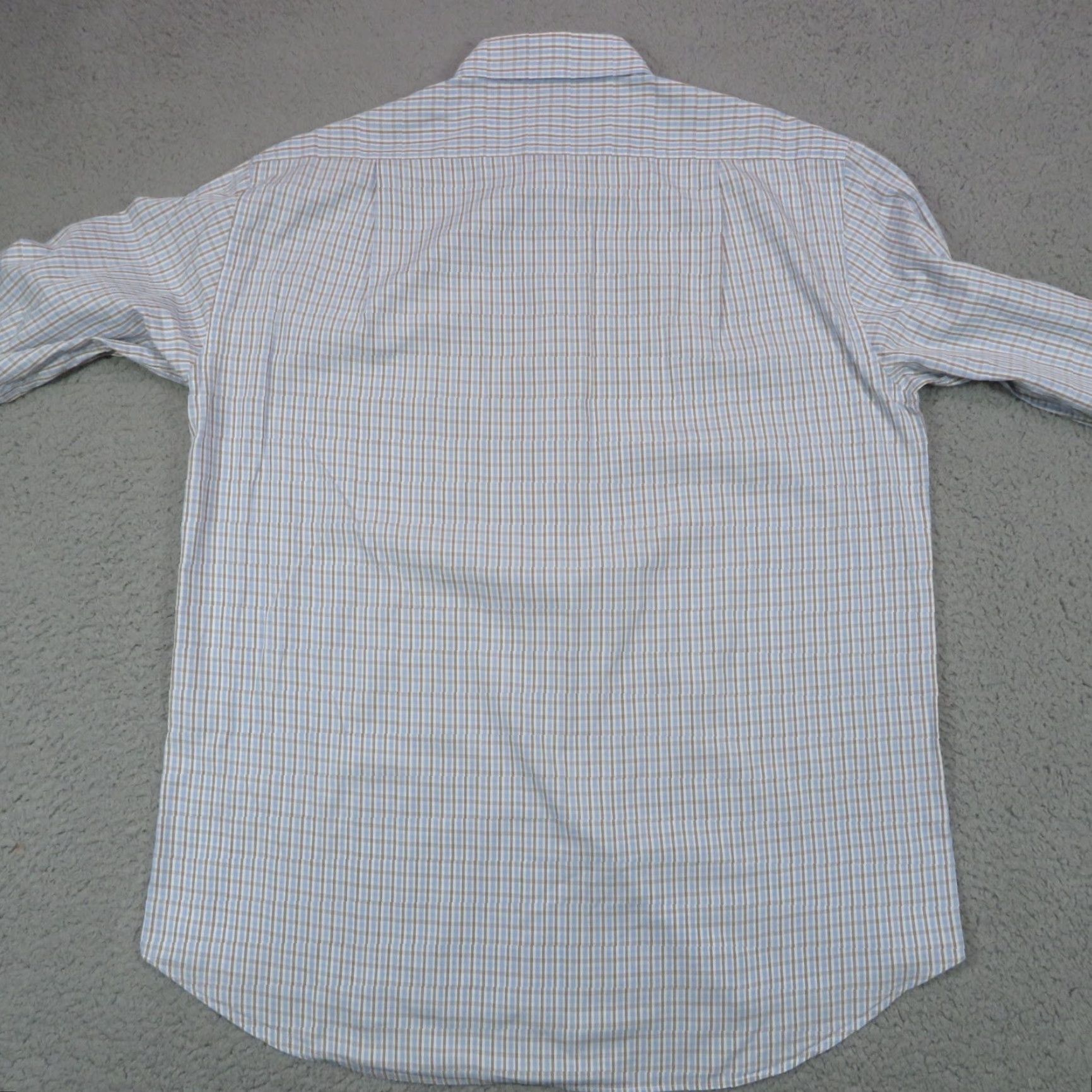 Canali Canali Shirt Mens Large Blue White Check Classic 25" Sleeve Sportswear Pocket Size US L / EU 52-54 / 3 - 2 Thumbnail