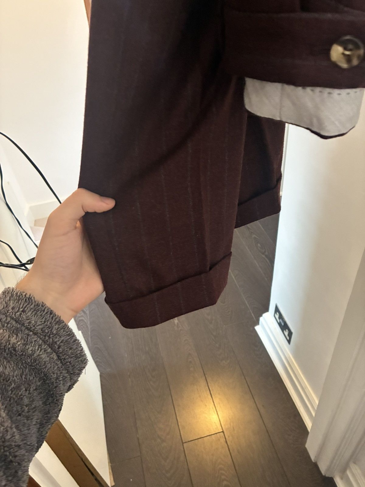 Brunello Cucinelli Brunello cucinelli burgundy double breasted wool suit it 52 Size 40R - 10 Thumbnail