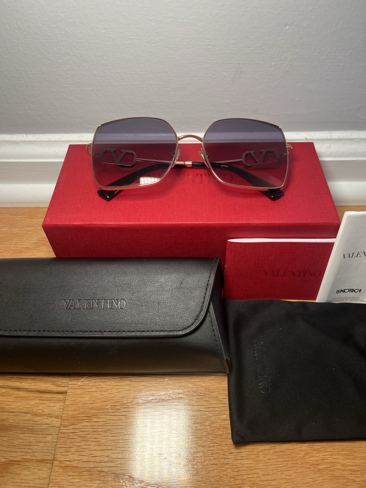 Valentino Square Sunglasses Luxottica Group Limited Edition