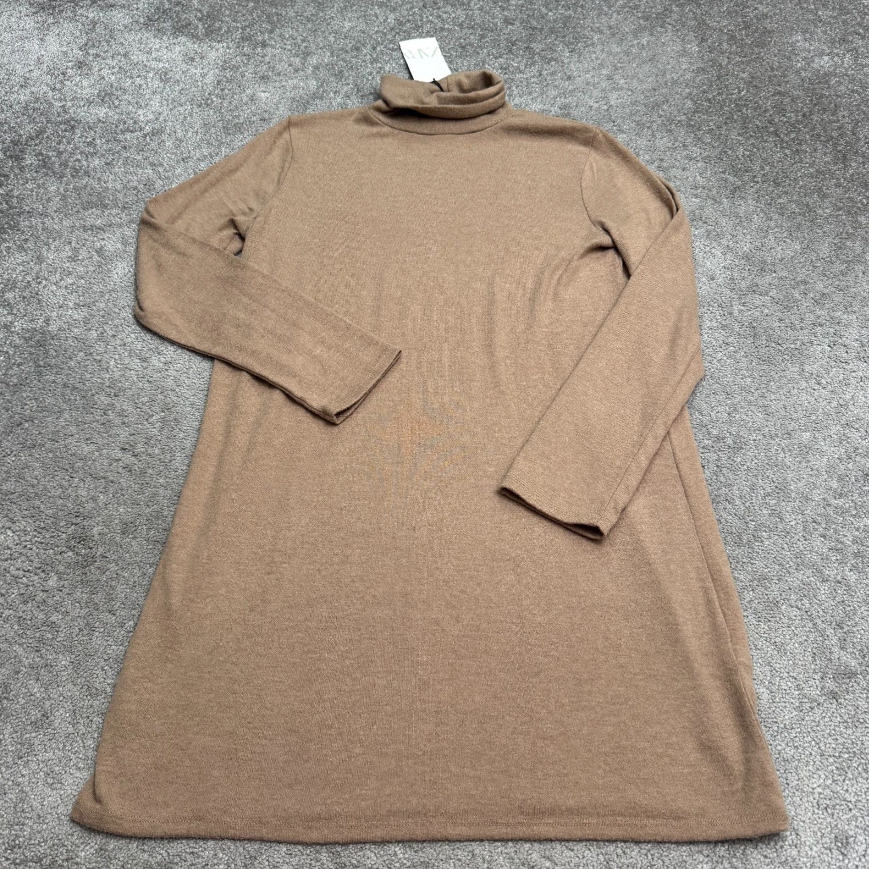 Zara **Zara Women's Brown Long Sleeve Turtleneck Pullover Shift Dress Large** User: Zara Women's Brown Long Sleeve Turtleneck Pullover Shift Dress Large Size L / US 10 / IT 46 - 2 Thumbnail