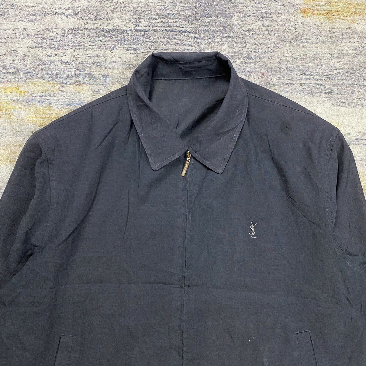 Vintage × Yves Saint Laurent vintage 90s Yves saint laurent work jacket black Size US M / EU 48-50 / 2 - 2 Thumbnail