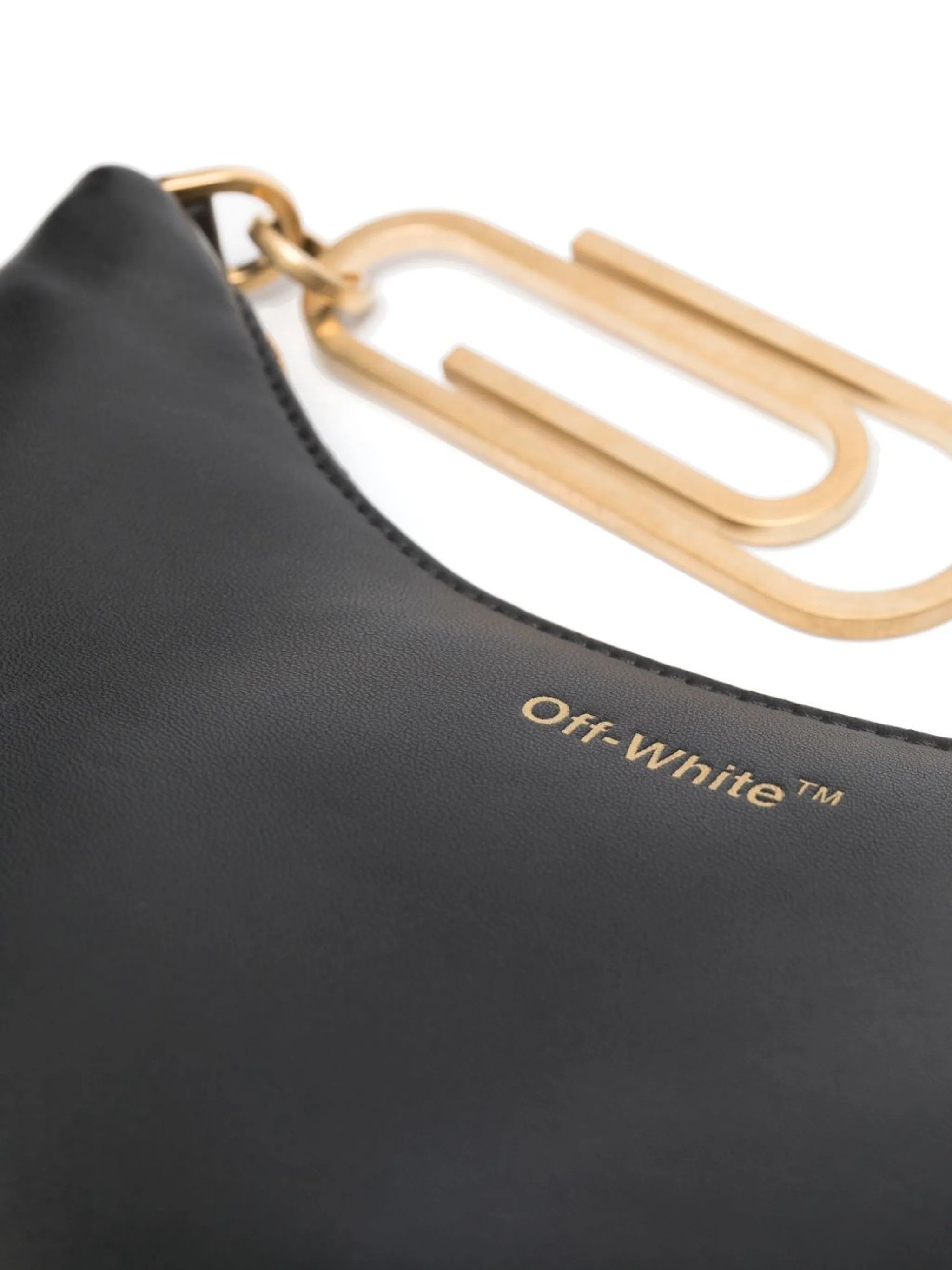 Off-White o1gr1nt0125 Size: OS Paperclip Hobo 20 Bag in Black Size ONE SIZE - 5 Thumbnail