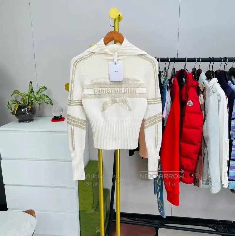 Dior Dior White Knit Pullover Sweater for Women . Size S / US 4 / IT 40 - 1 Thumbnail