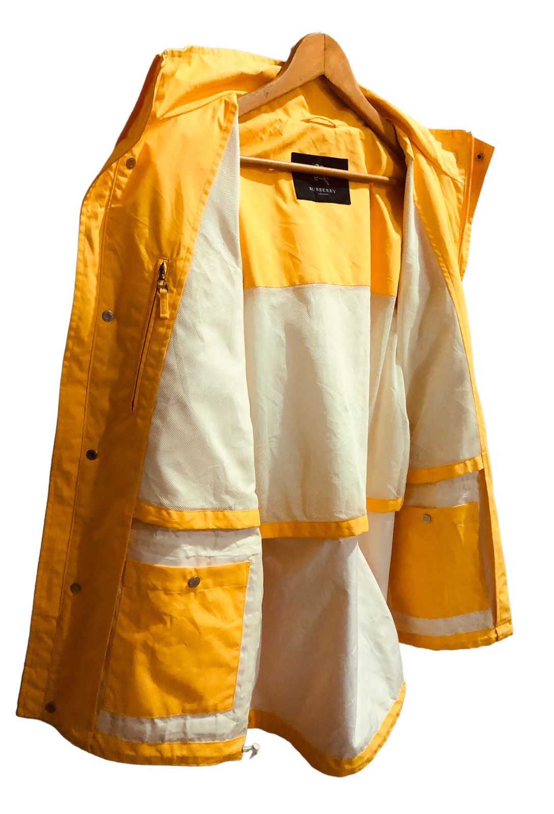 Burberry Burberry Yellow Drawstring Zipper Hoodie Jacket Size US L / EU 52-54 / 3 - 9 Thumbnail