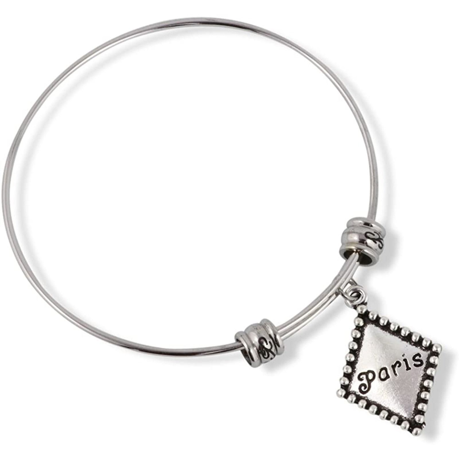 & Other Stories Paris on a Diamond Shape Charm Bangle Bracelet Jewelry Size ONE SIZE - 1 Thumbnail