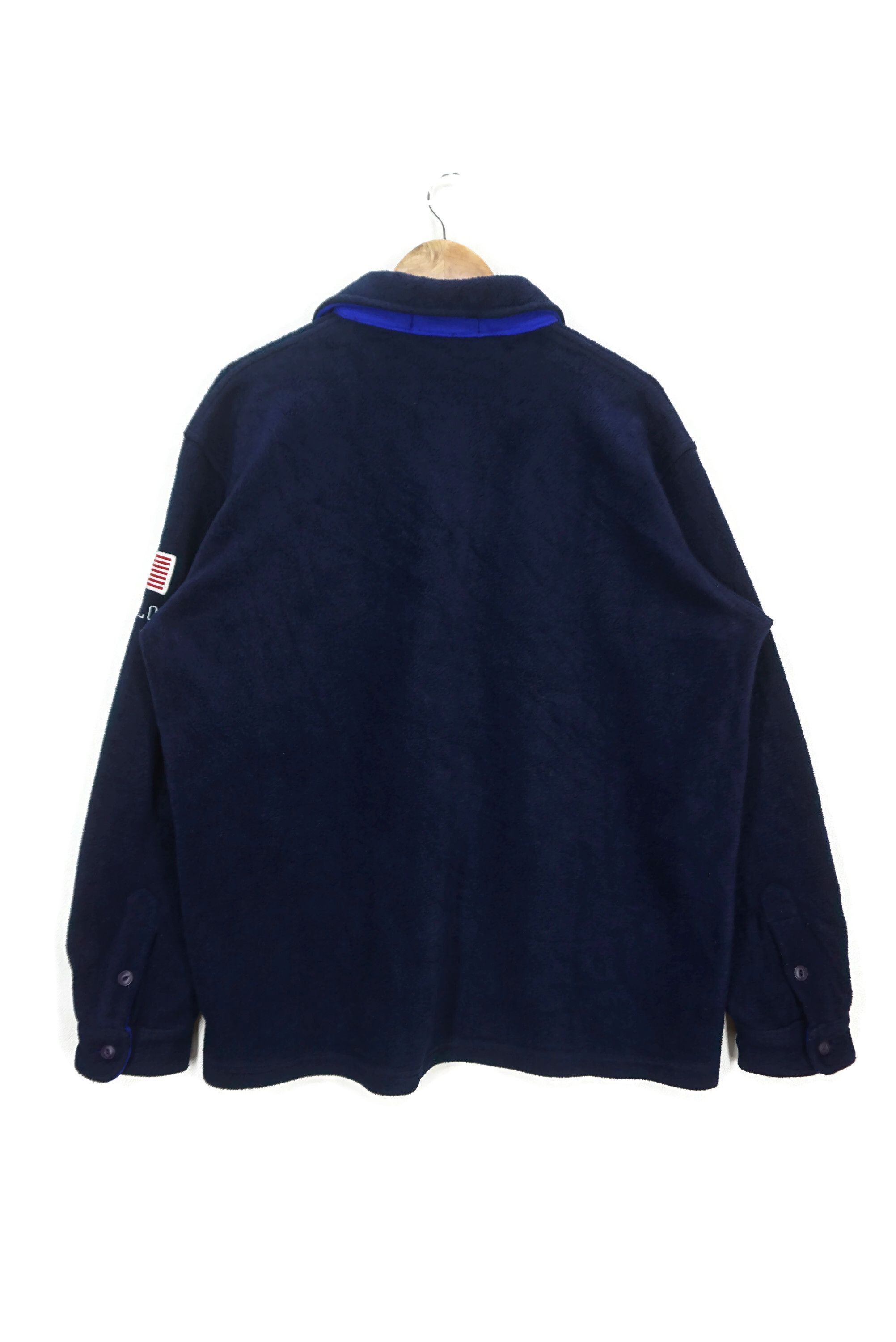 Polo Ralph Lauren Vintage Polo USA Fleece Shirt Polo Sport Baggy Throwshirt Size US M / EU 48-50 / 2 - 2 Thumbnail