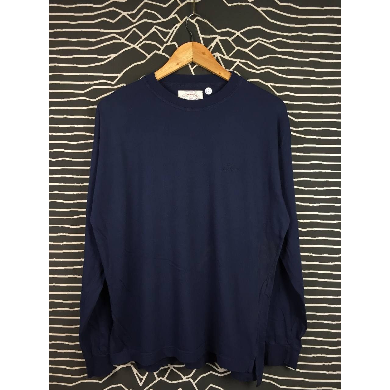 Armani × Giorgio Armani × Vintage Vtg Giorgio Armani Jeans Made In Italy Longsleeve Tee Size US S / EU 44-46 / 1 - 1 Thumbnail