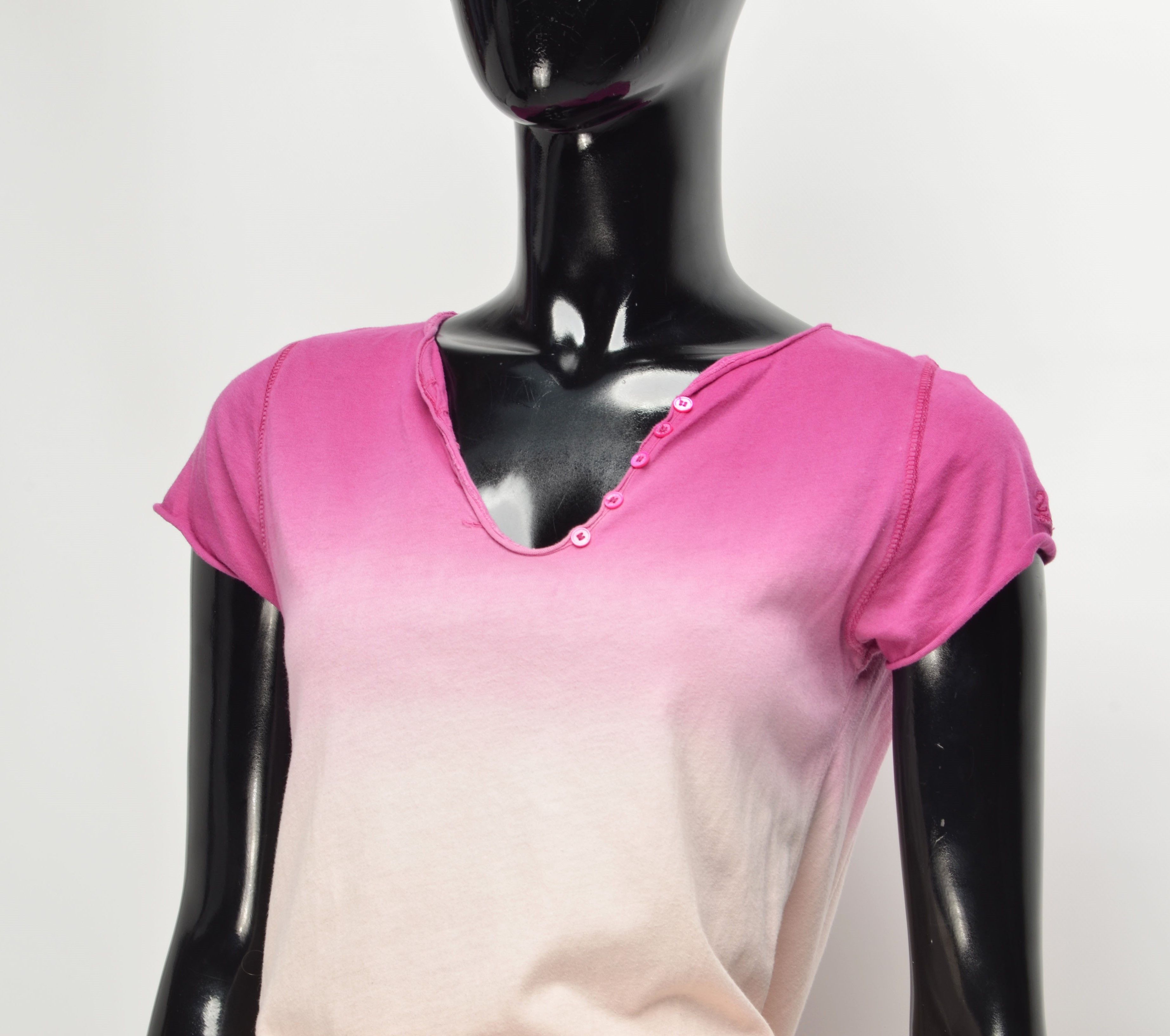 Zadig & Voltaire Zadig & Voltaire Multicolor Gradient V-Neck T-shirt Top Size S / US 4 / IT 40 - 2 Thumbnail