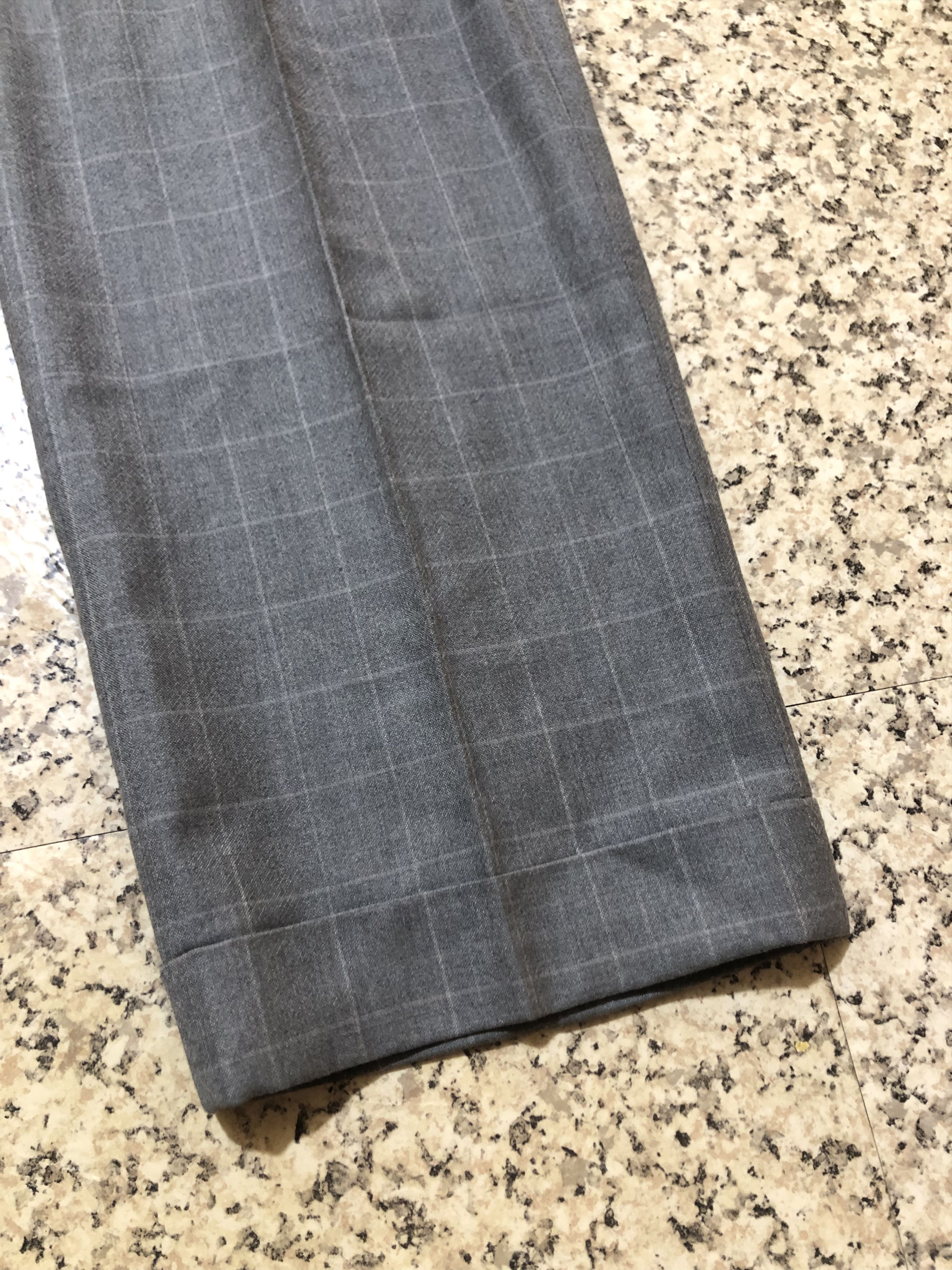 Brunello Cucinelli Brunello Cucinelli Windowpane Plaid Virgin Wool Trousers Size US 35 - 5 Thumbnail