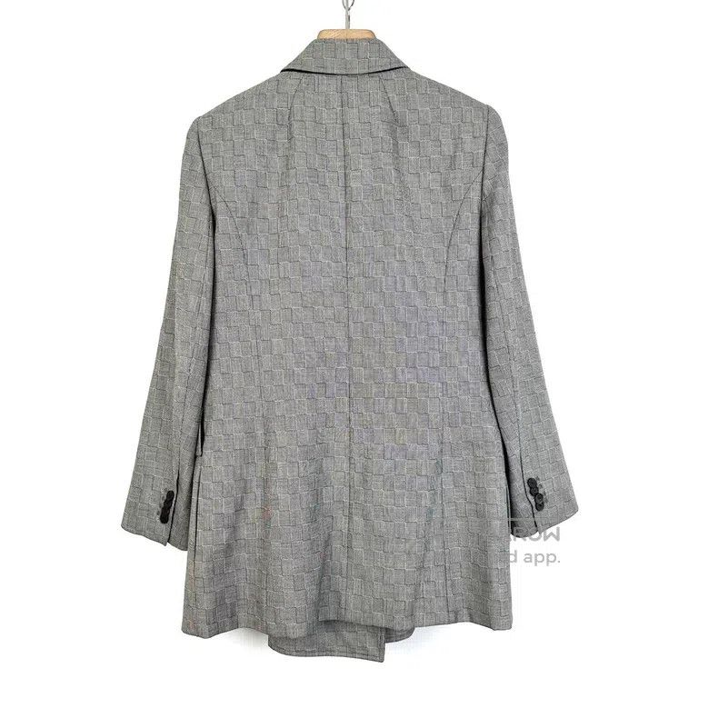 Balenciaga Balenciaga Gray Plaid Blazer Jacket Size M / US 6-8 / IT 42-44 - 2 Thumbnail