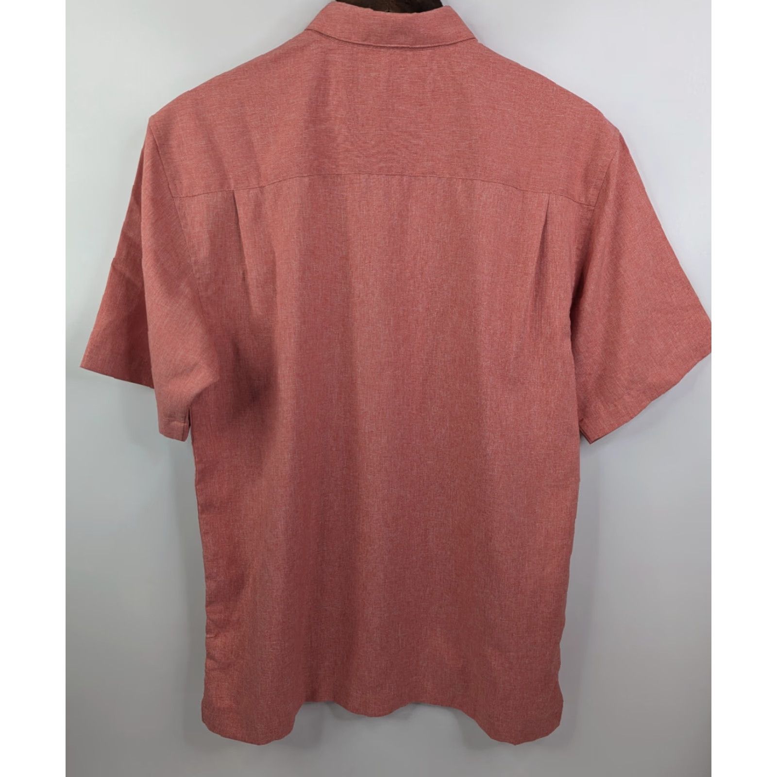 Vintage Havanera Button-Down Shirt Mens Small Cuban Style Short Sleeve Summer Salmon Red Pink Size US S / EU 44-46 / 1 - 2 Thumbnail