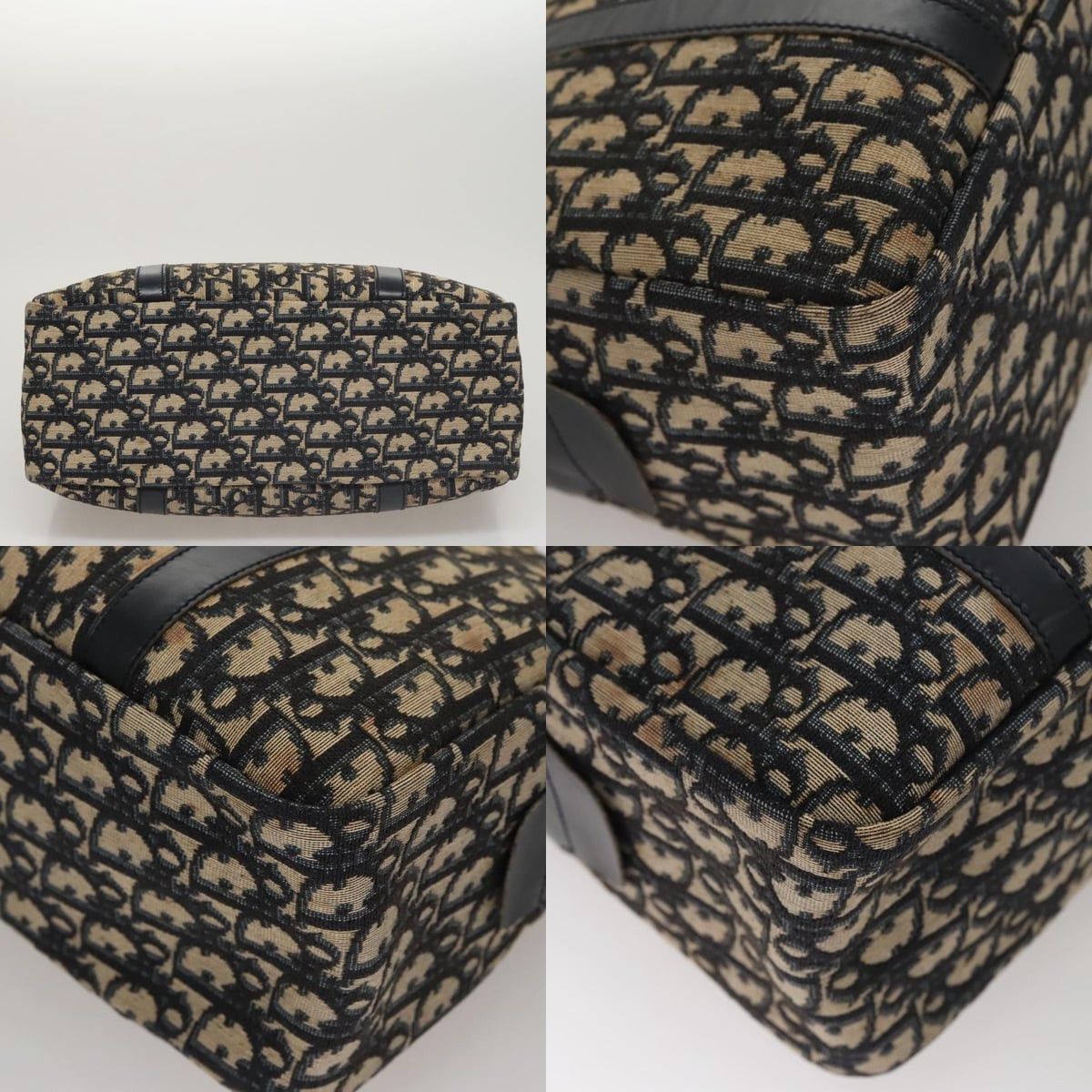 Dior DIOR Trotter Canvas Hand Bag Navy Gold Size ONE SIZE - 10 Thumbnail