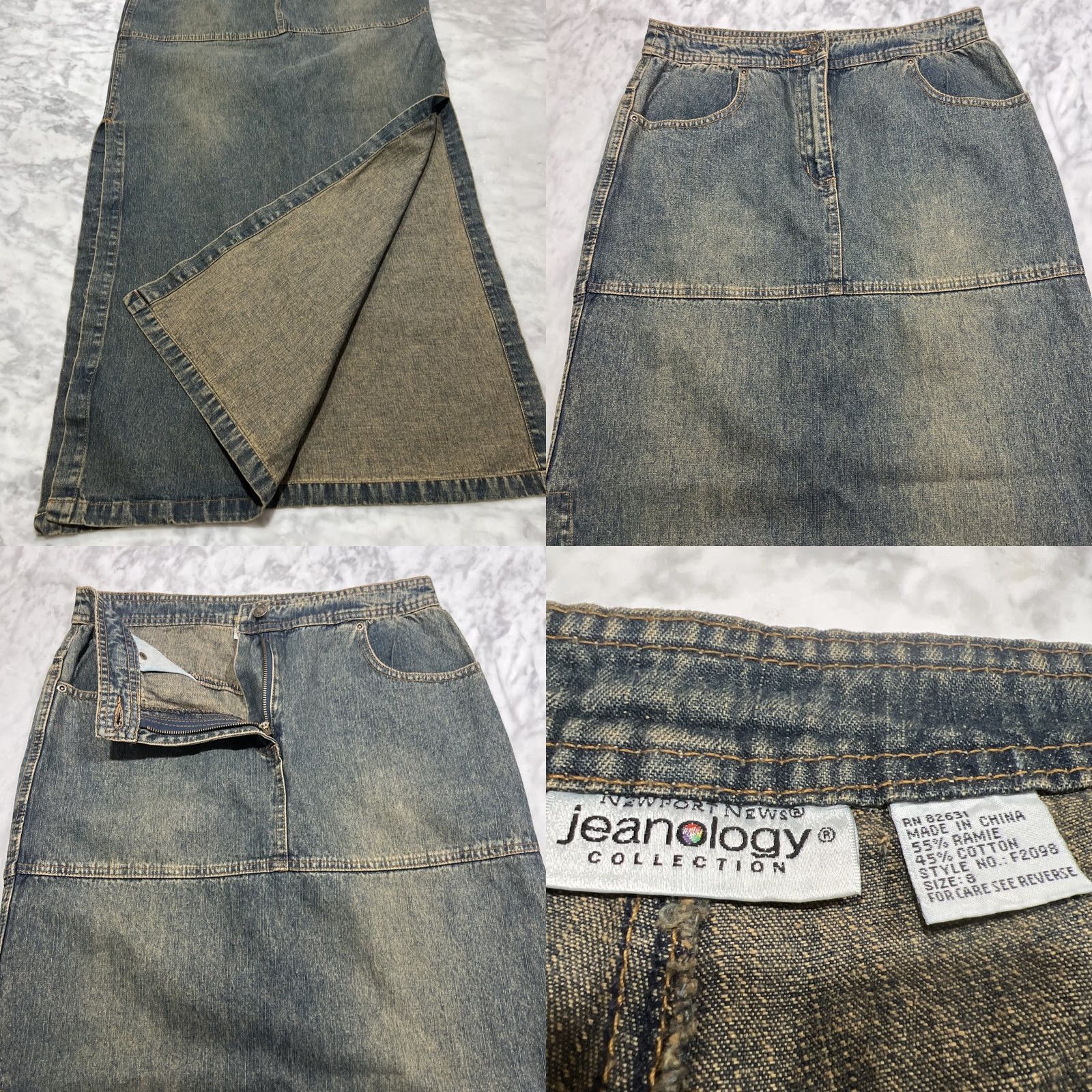 Vintage VINTAGE Newport News Jeanology Denim Long Skirt Women 8 Slits Cottage Core Western Size 30" / US 8 / IT 44 - 8 Thumbnail