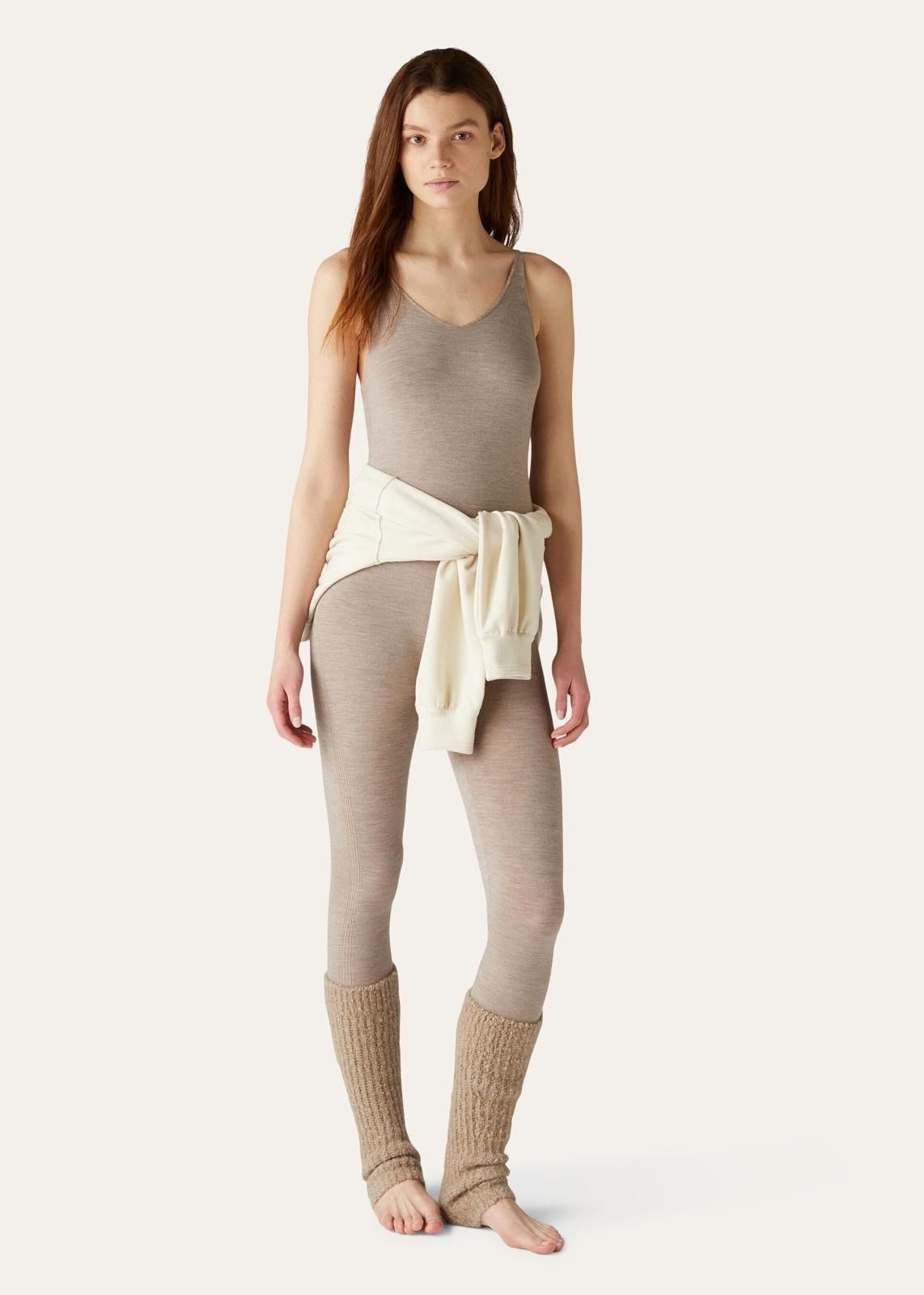 Loro Piana o1srvl11e1024 Cocooning Full Length Bodysuit in Beige Size 27" / US 4 / IT 40 - 5 Thumbnail