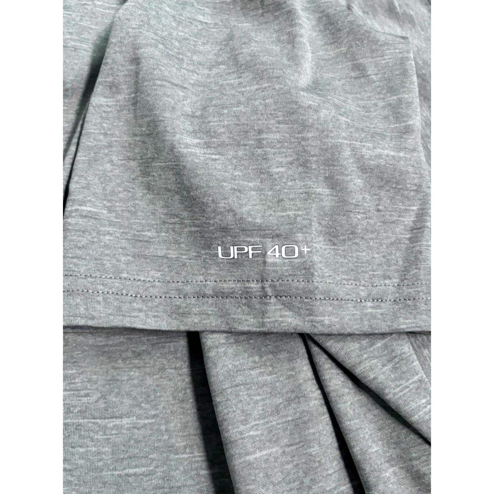 Nike set of 2 nike uv protection shirts mens size S short sleeve crew neck Dri-FIT upf sun shirts gray navy Heathered 100% polyester two-pack Size US S / EU 44-46 / 1 - 4 Thumbnail
