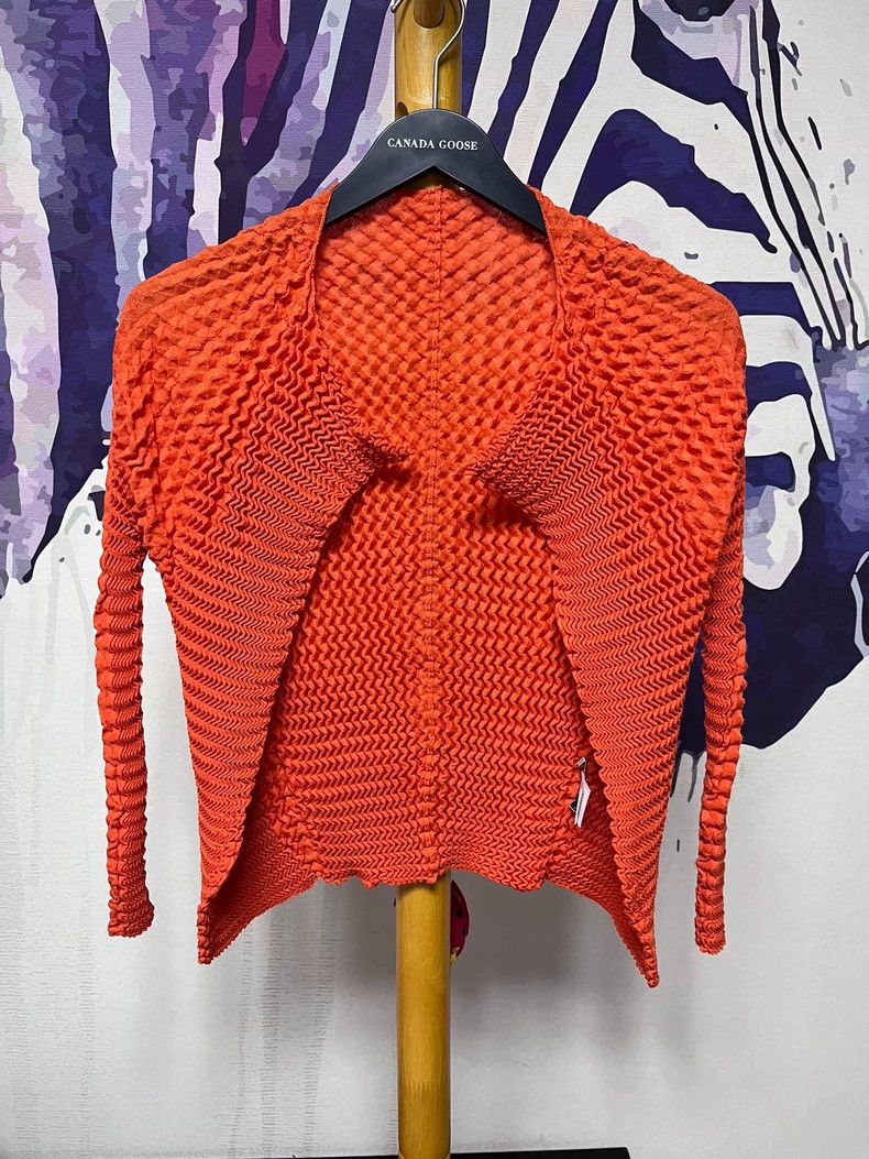 Issey Miyake Issey Miyake size:2 Orange mainline knitted long-sleeved c Size XS / US 0-2 / IT 36-38 - 1 Thumbnail