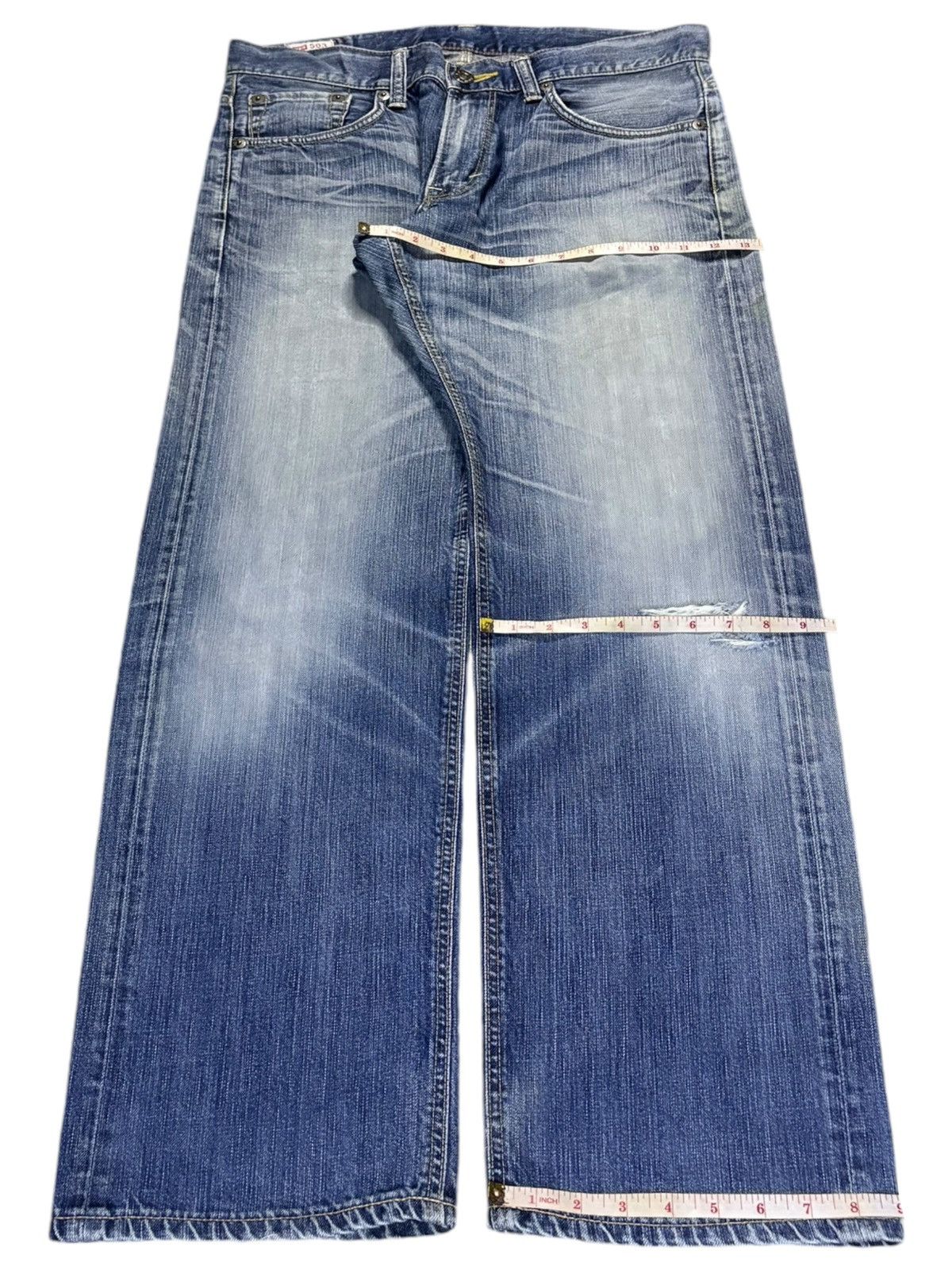 Edwin Vintage Japanese Edwin 503 Faded Wash Distressed Baggy Jeans Size US 36 / EU 52 - 13 Thumbnail