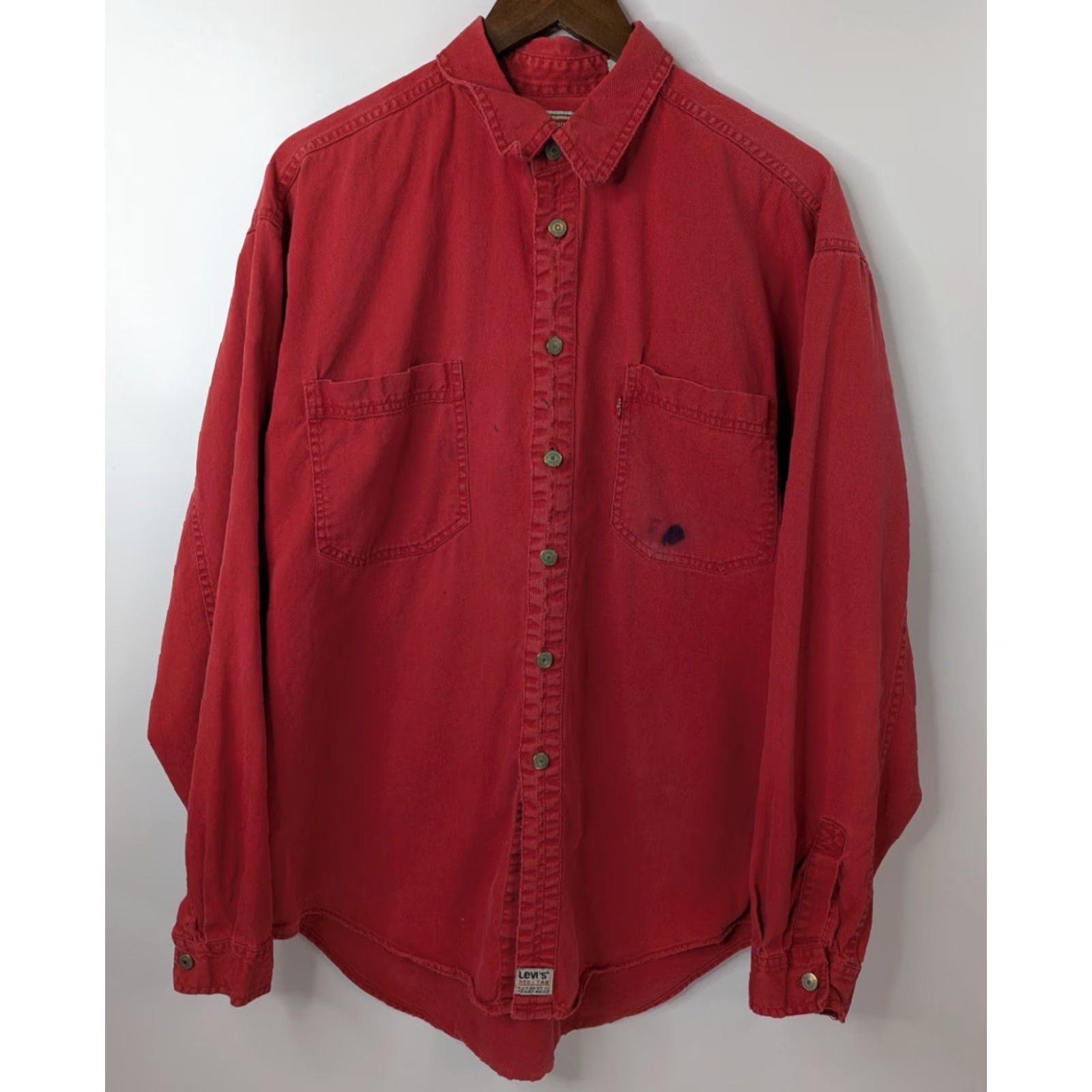 Levi's VINTAGE Levi’s Shirt Button-Up Denim Red 90s Long Sleeve Size L Mens Size US L / EU 52-54 / 3 - 5 Thumbnail