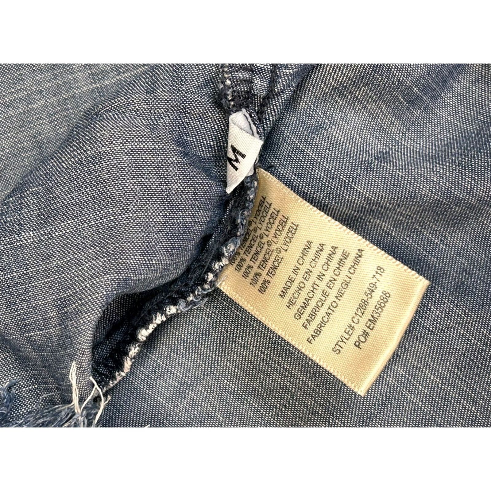 CLOT Cloth & Stone Womens Blue Chambray Button Down Dress Shirt Dress M Size M / US 6-8 / IT 42-44 - 7 Thumbnail