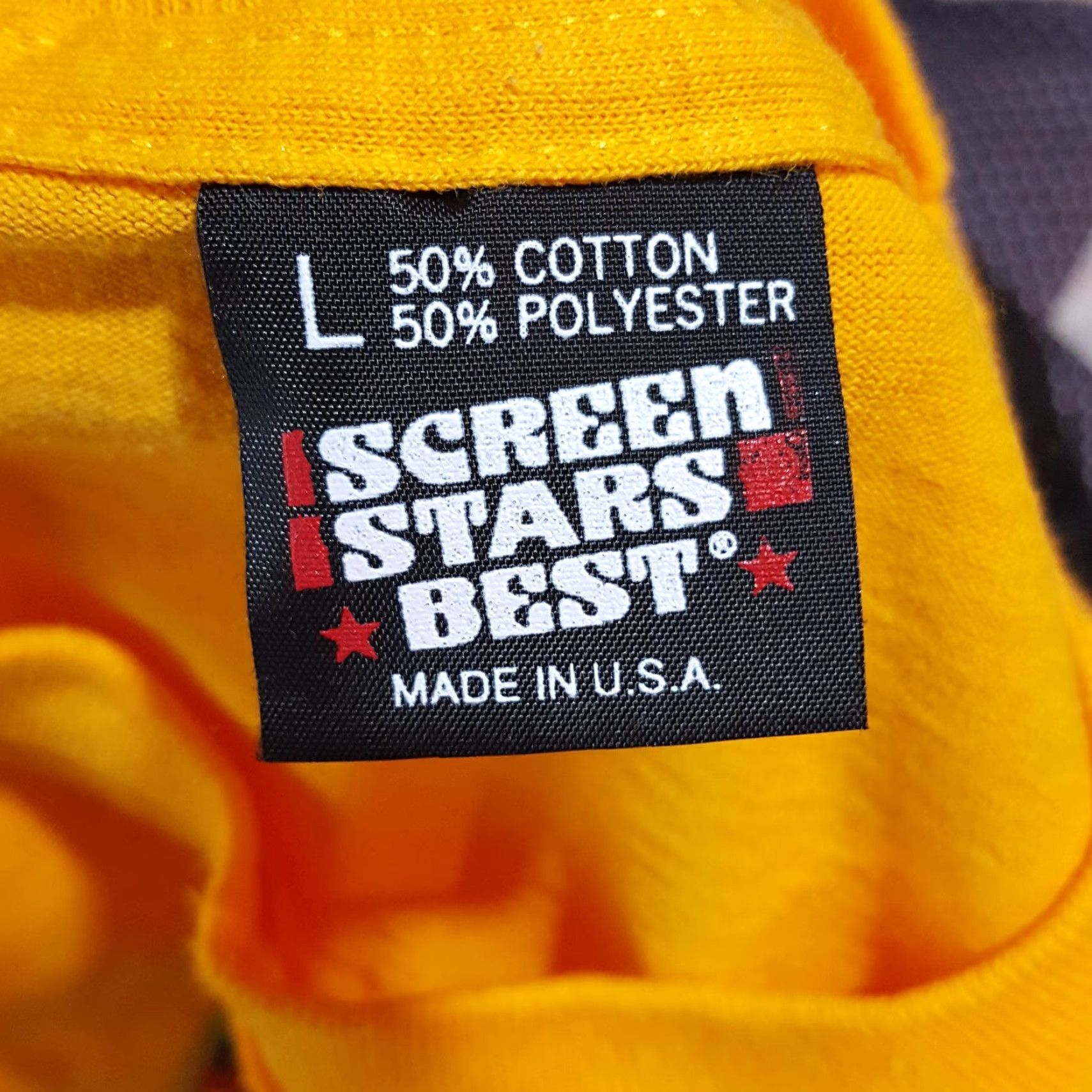 Vintage VINTAGE Screen Stars Best Florida Floral Logo T-Shirt L Yellow 90s Outdoor Mens Size US L / EU 52-54 / 3 - 6 Thumbnail