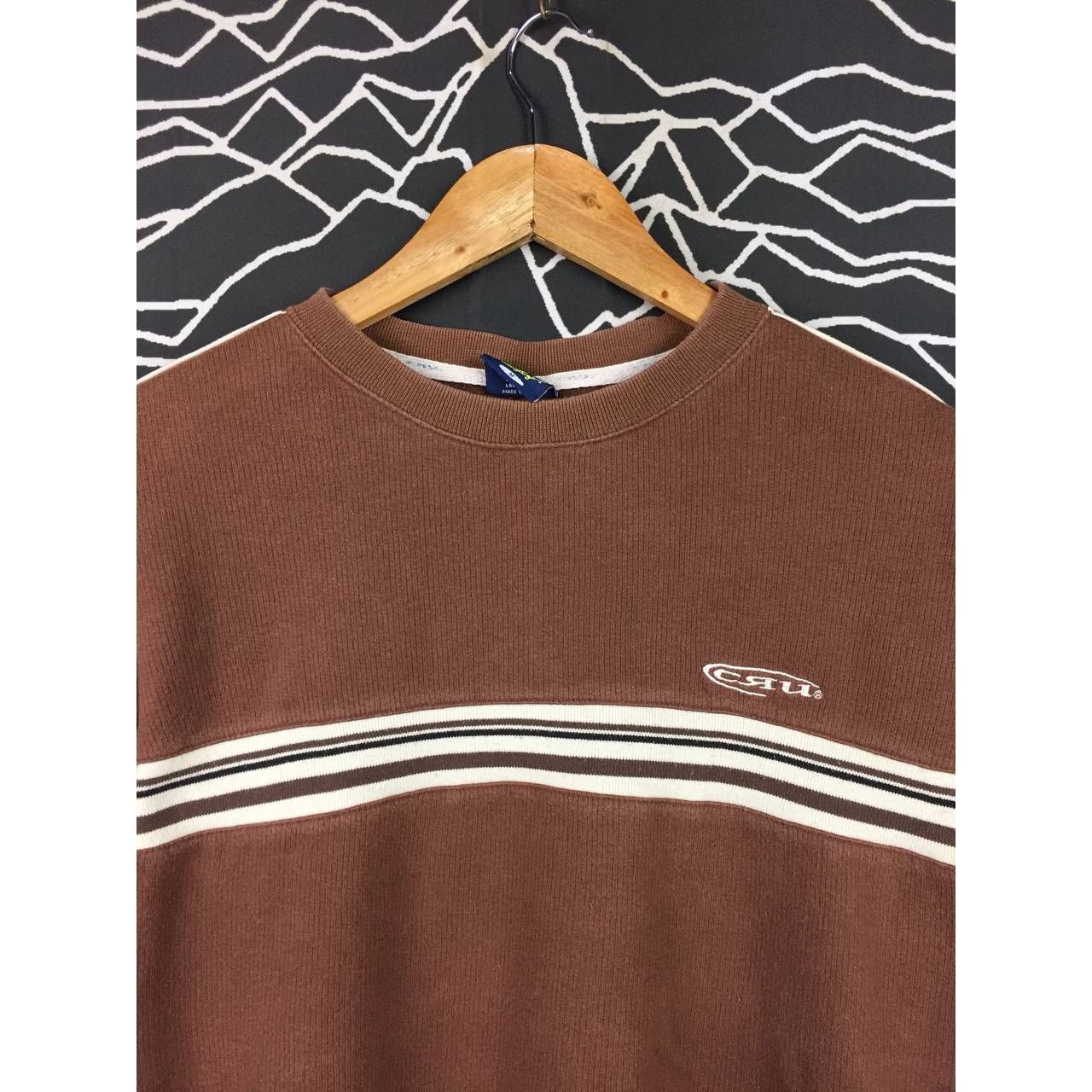 Japanese Brand × Vintage Vtg Cru Designs Small Logo Striped Long Sleeve Surf Tee Size US M / EU 48-50 / 2 - 3 Thumbnail