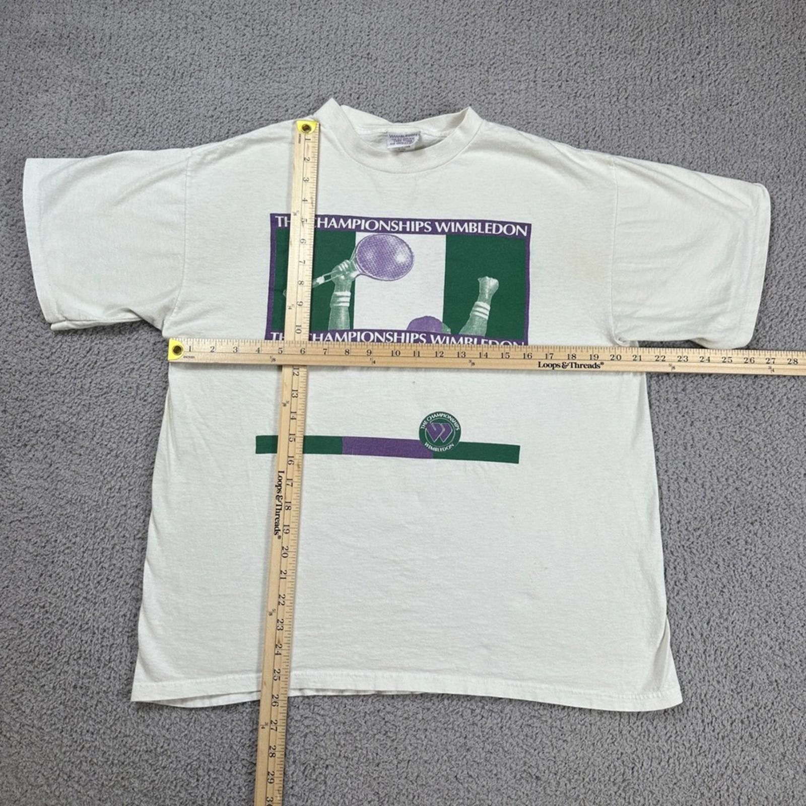 Other Vintage Wimbledon The Championships Tennis T Shirt Men XL Size US XL / EU 56 / 4 - 2 Thumbnail
