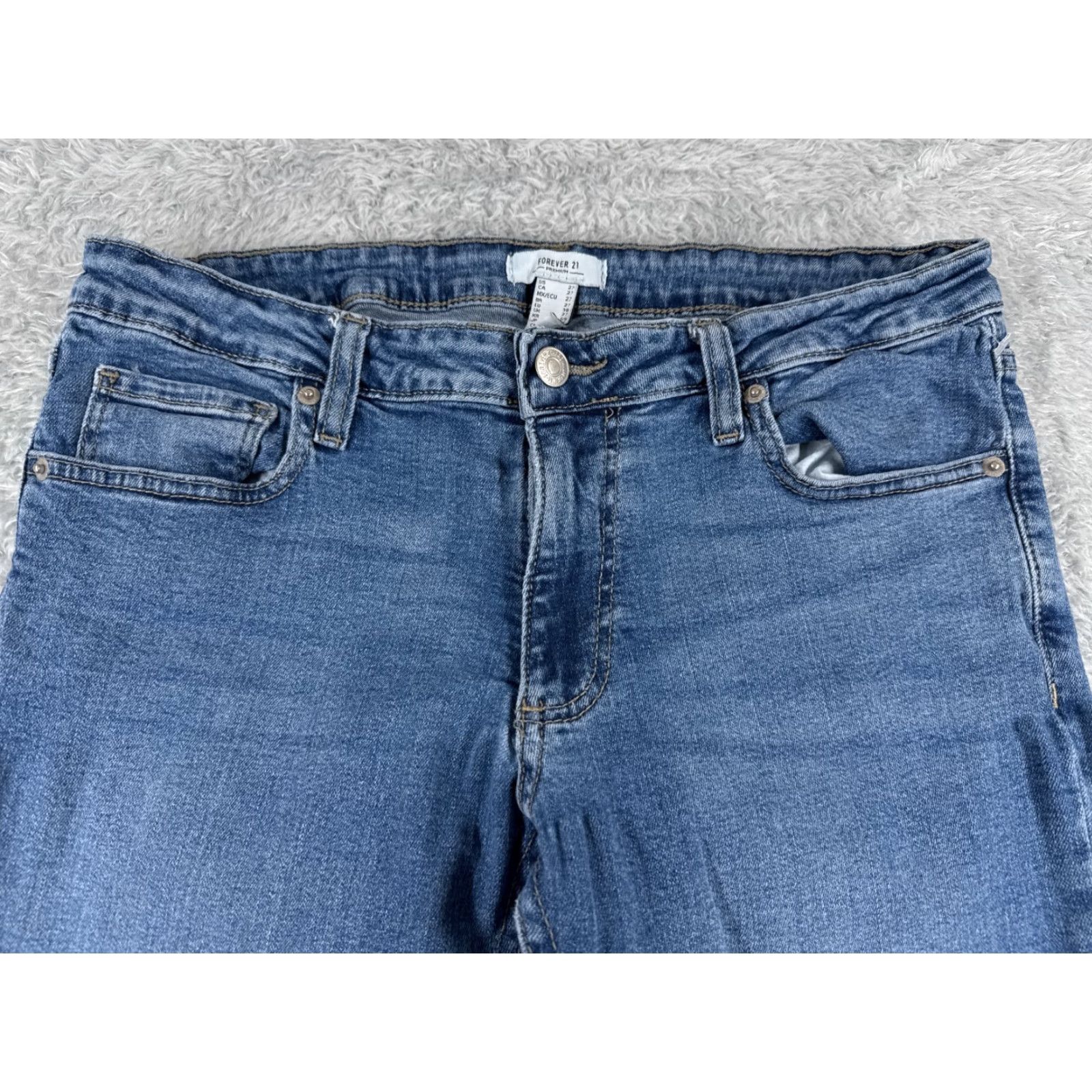 Forever 21 Forever 21 Blue Denim Jeans Women Bootcut Low Rise Cotton Blend Size 27 29x32 Size 27" / US 4 / IT 40 - 4 Thumbnail
