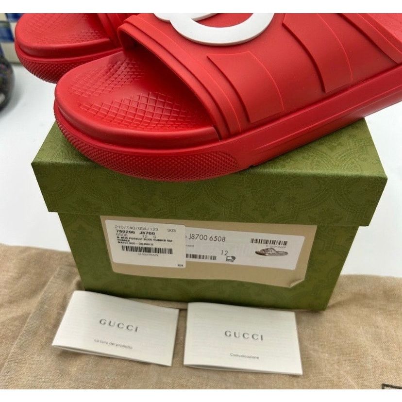 Gucci Men's Gucci interlocking G rubber Pool slides size 12 Size US 12.5 / EU 45-46 - 4 Thumbnail
