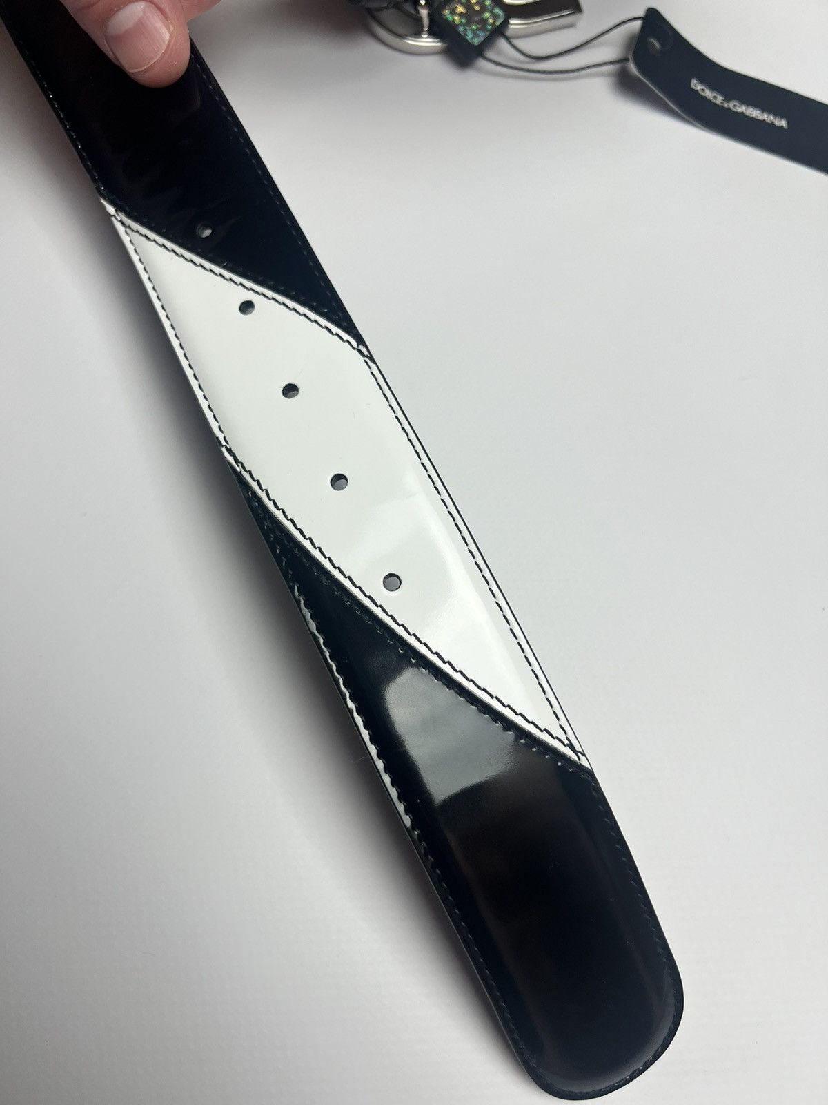 Dolce & Gabbana Dolce & Gabbana Black/White Zebra Belt Size ONE SIZE - 5 Thumbnail