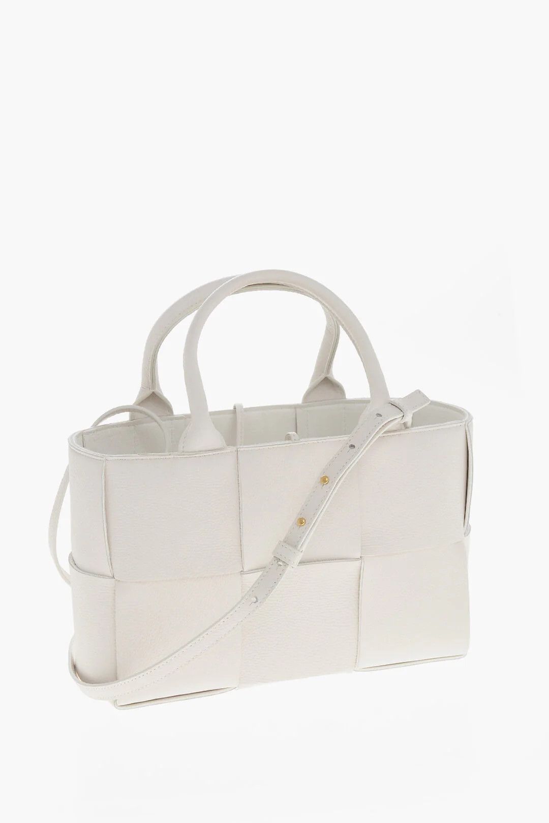 Bottega Veneta og1mm0426 Size: OS / Braided Leather Mini Tote Bag in White Size ONE SIZE - 3 Thumbnail