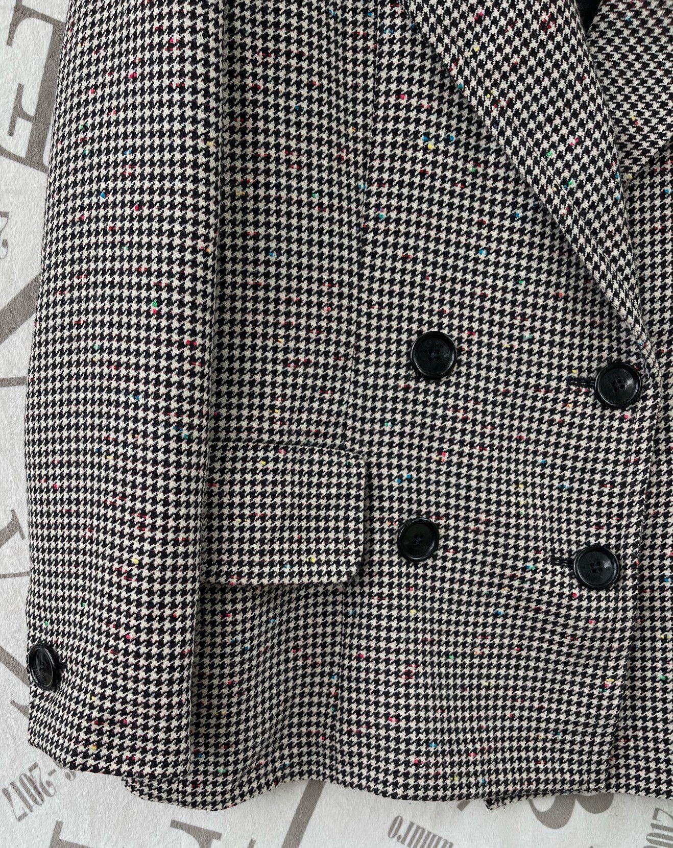 Yves Saint Laurent 🔥A/W 1980 YVES SAINT LAURENT WOMEN'S HOUNDSTOOTH JACKET Size M / US 6-8 / IT 42-44 - 10 Thumbnail