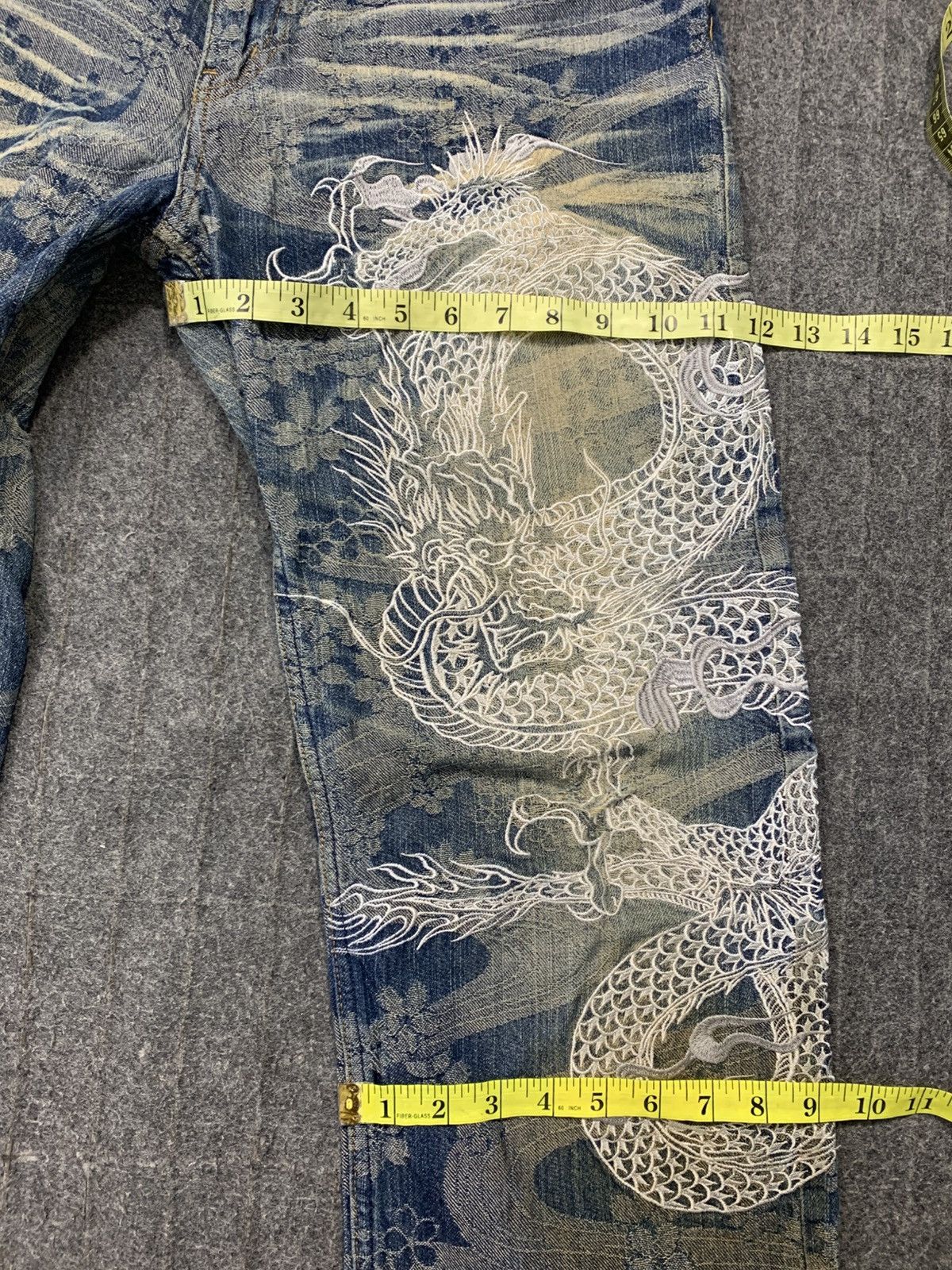 Karakuri Tamashii Karakuri Tamashi Embroidery Dragon Logo Indigo Denim Jeans Size US 32 / EU 48 - 17 Thumbnail
