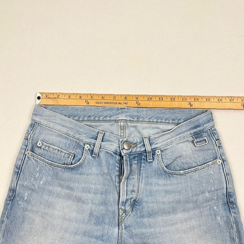Zadig & Voltaire VINTAGE Zadig & Voltaire David Crop Destroy Jeans 29 W30 I29 Light Blue Denim Button Fly Light Blue Denim Jeans Slim Womens 90s Bohemian Flower Retro Size 29" - 6 Thumbnail
