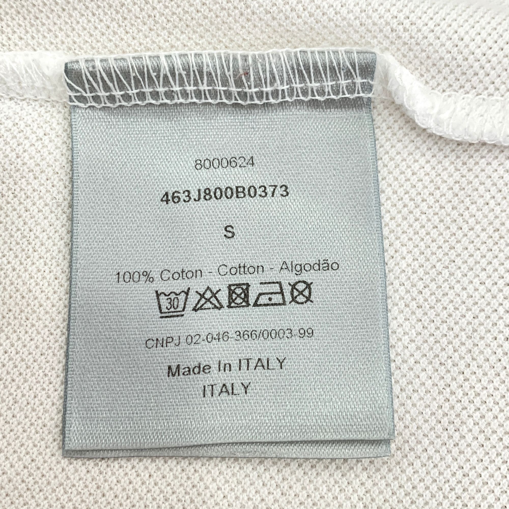 Dior Dior White Bee Embroidered Cotton Polo Shirt (Size S) Size US S / EU 44-46 / 1 - 2 Thumbnail