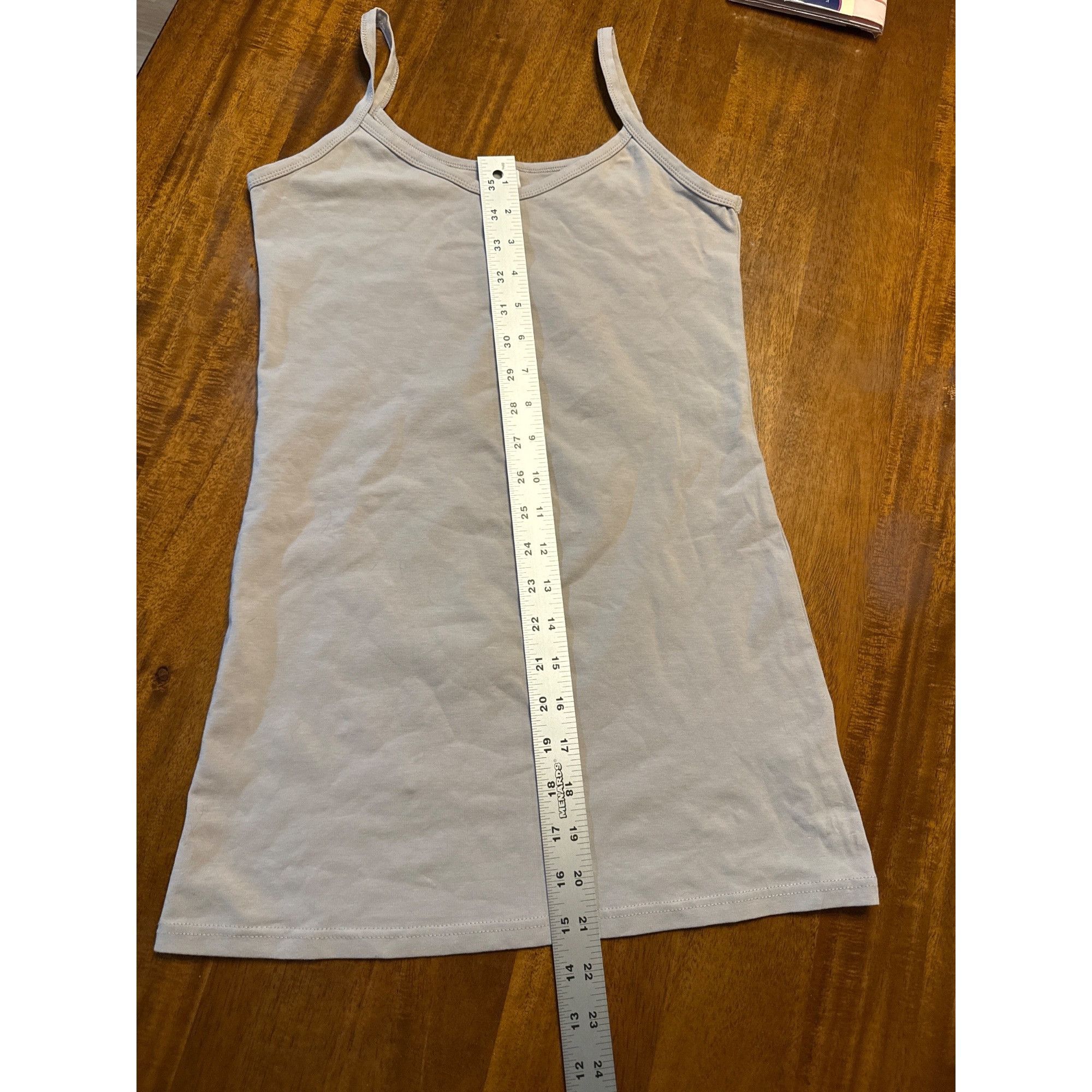 Other Womens Ash Gray Camisole Spaghetti Strap Tank Top M Cotton/S Size M / US 6-8 / IT 42-44 - 6 Thumbnail