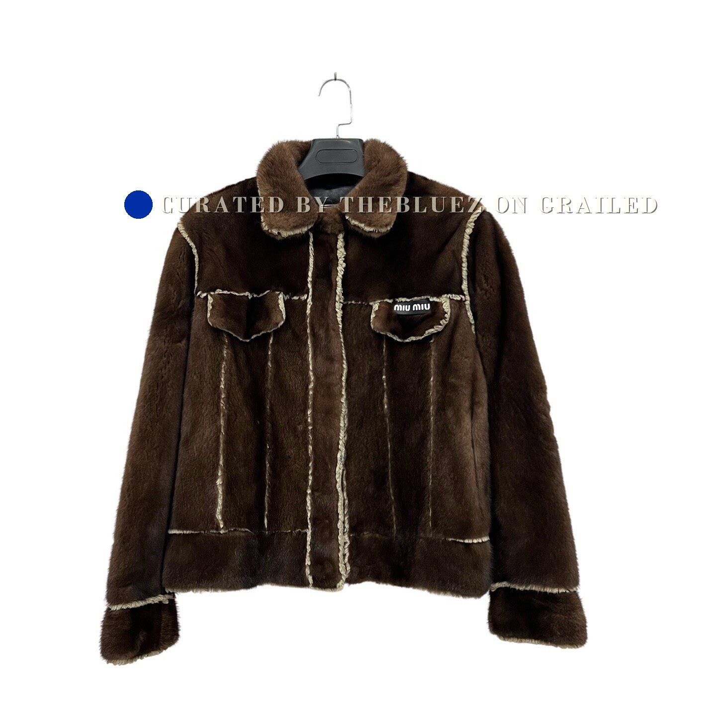 Miu Miu Miumiu Brown Logo Fur Coat Size S / US 4 / IT 40 - 1 Thumbnail