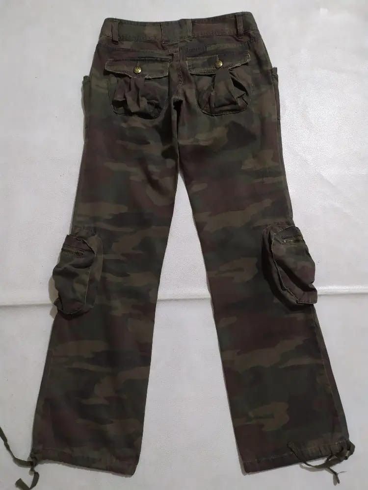 Japanese Brand Jouer Aux Echees Cargo Tactical Camo Pants Low rise Size US 28 / EU 44 - 5 Thumbnail